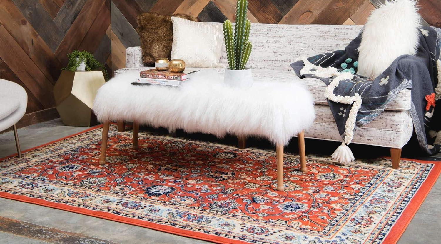 Unique Loom 5' 1 x 8' 0 Sialk Hill Washington Terracotta Area Rug