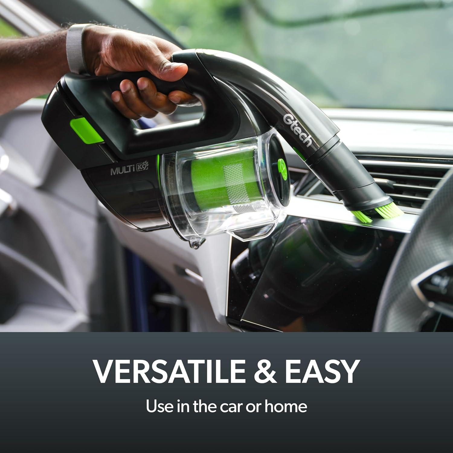 Gtech Multi MK2 K9 Cordless Handheld Vacuum Cleaner - Portable Vacuum Cleaner for Car, Home, and More - Reinforced with Lightweight Aluminum - Rechargeable - Pet Vacuum