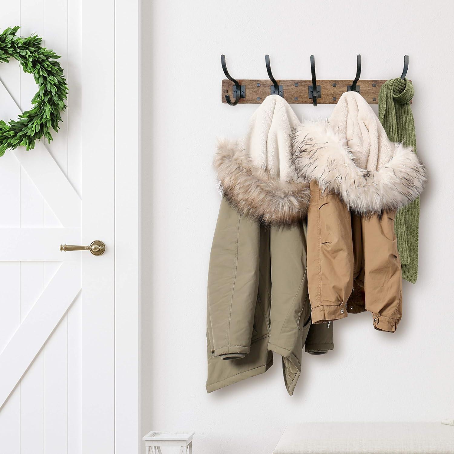 Spectrum Richmond Solid Wood Wall 5 - Hook Wall Mounted Coat Rack