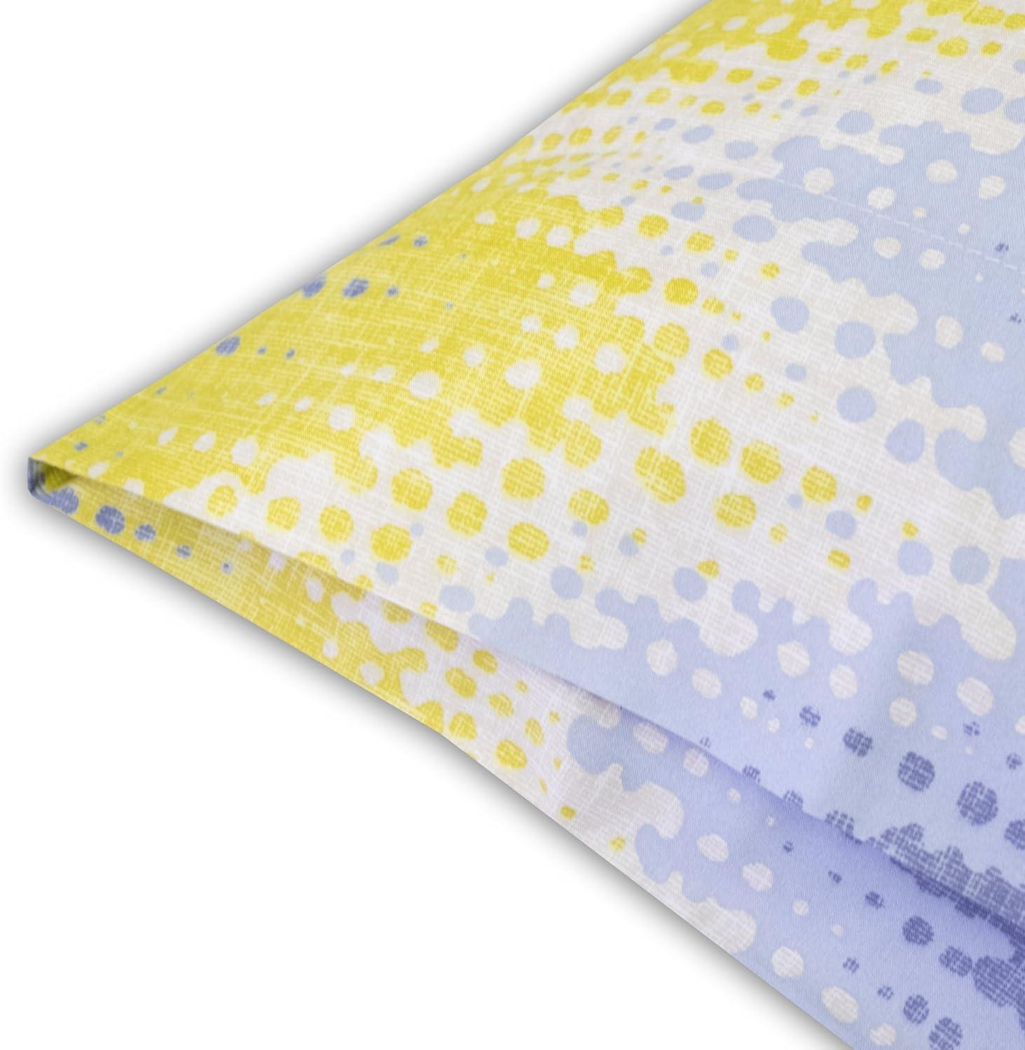 Twin Gray and Yellow Chevron Cotton Microfiber Sheet Set