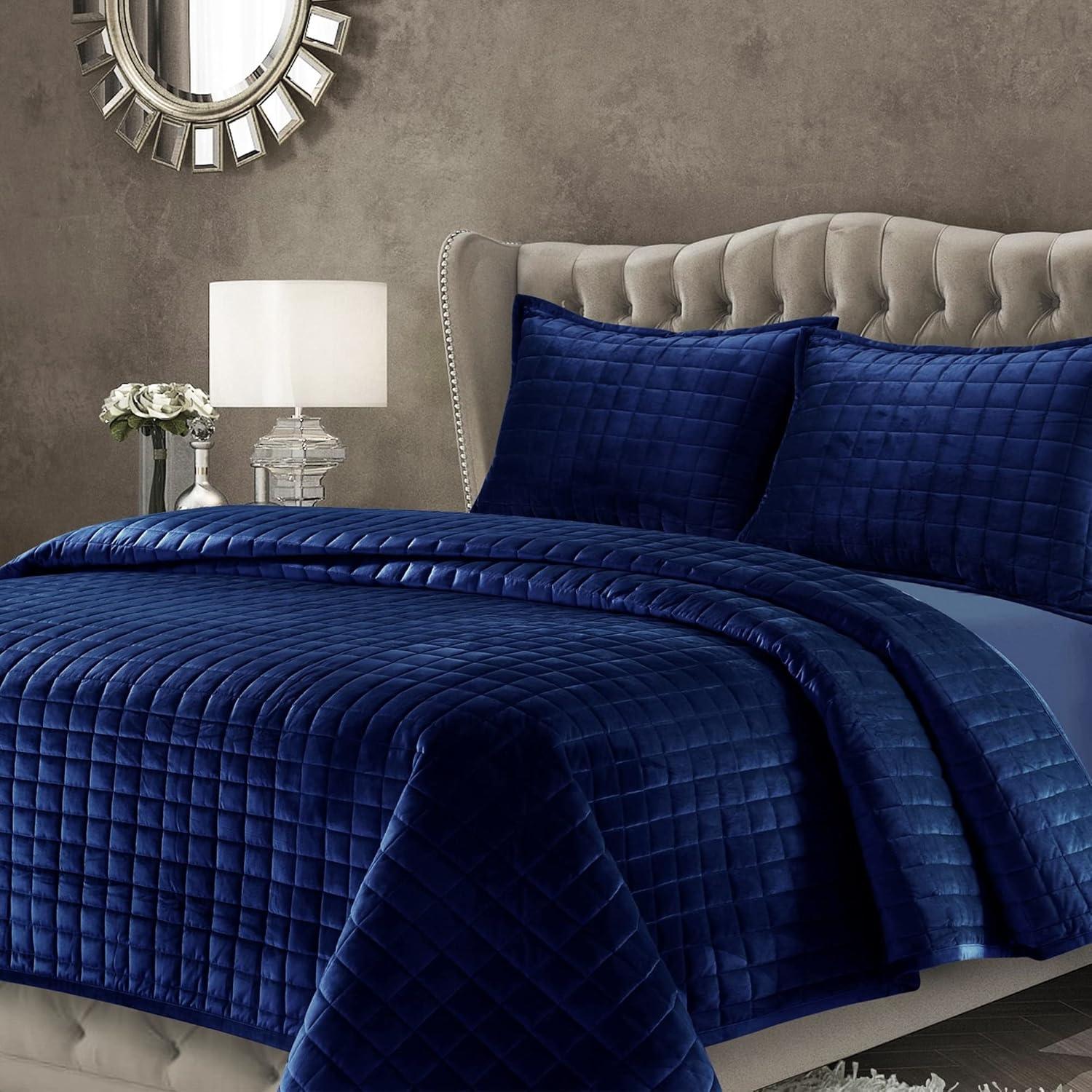 Florence Velvet Oversized Quilt Set - Tribeca Living