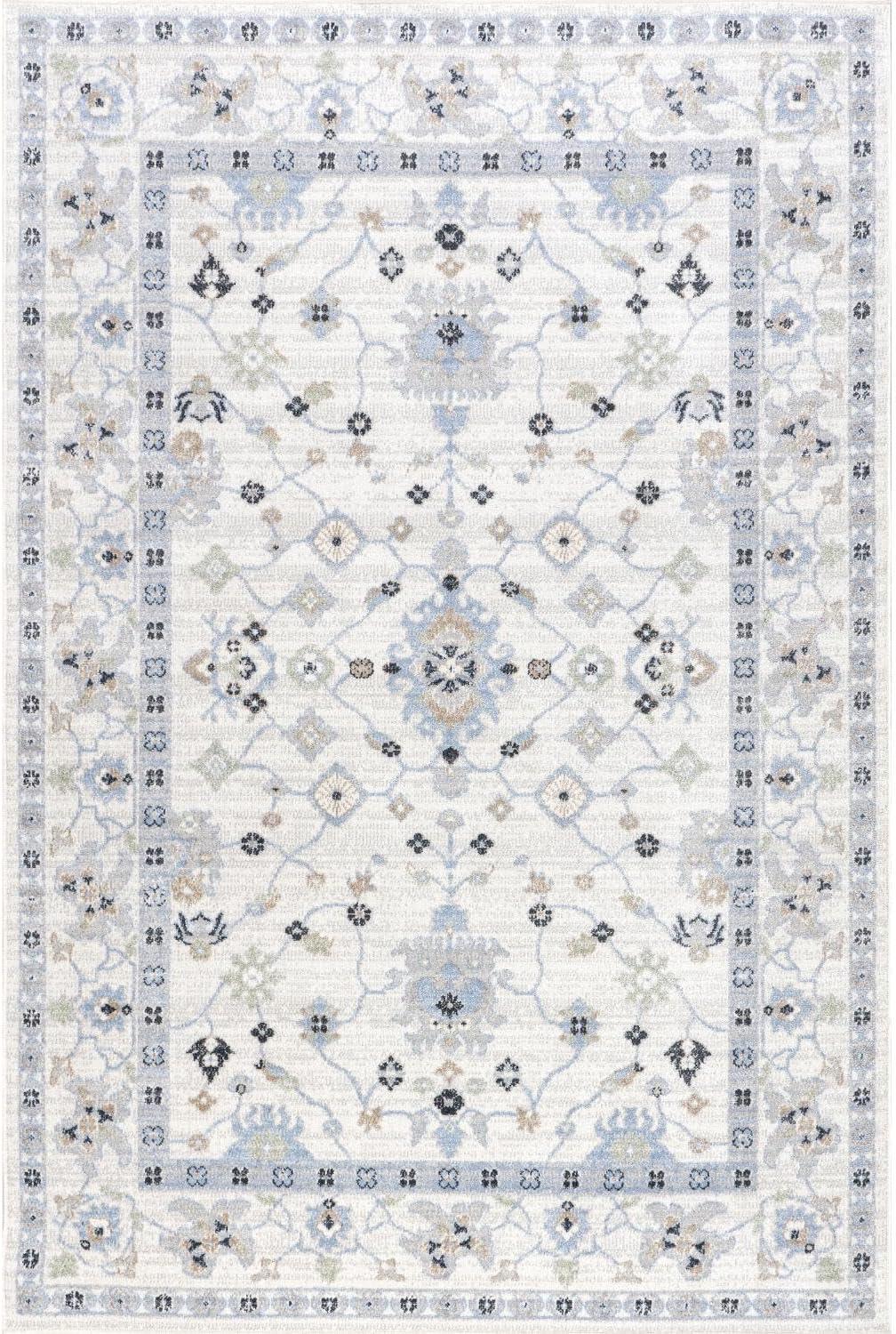 Nuloom Bridie Medallion Machine Washable Indoor Area Rug, 4' x 6', Blue