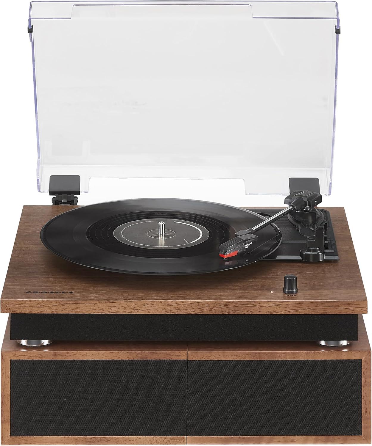 Crosley Riff Bluetooth Vinyl Record Player with Speakers, 3-Speed Turntable, 6 Modular Layouts