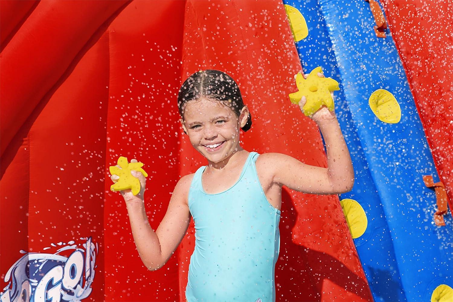 AstroSplash Mega Outdoor Water Park with Slide and Climbing Wall