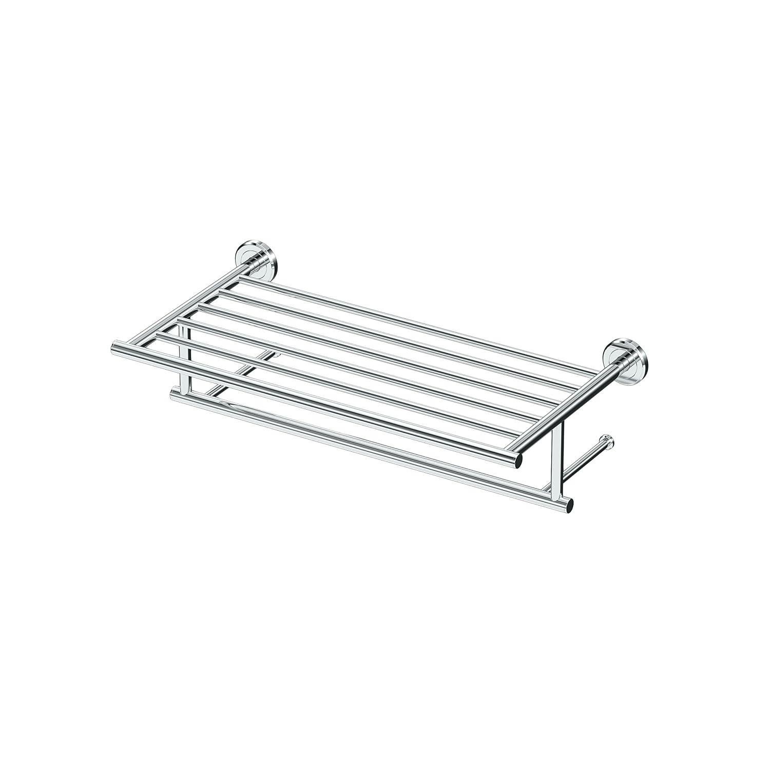 Latitude II Wall Mounted Towel Rack | Hotel Style Stainless Steel Towel Rack with Towel Bar
