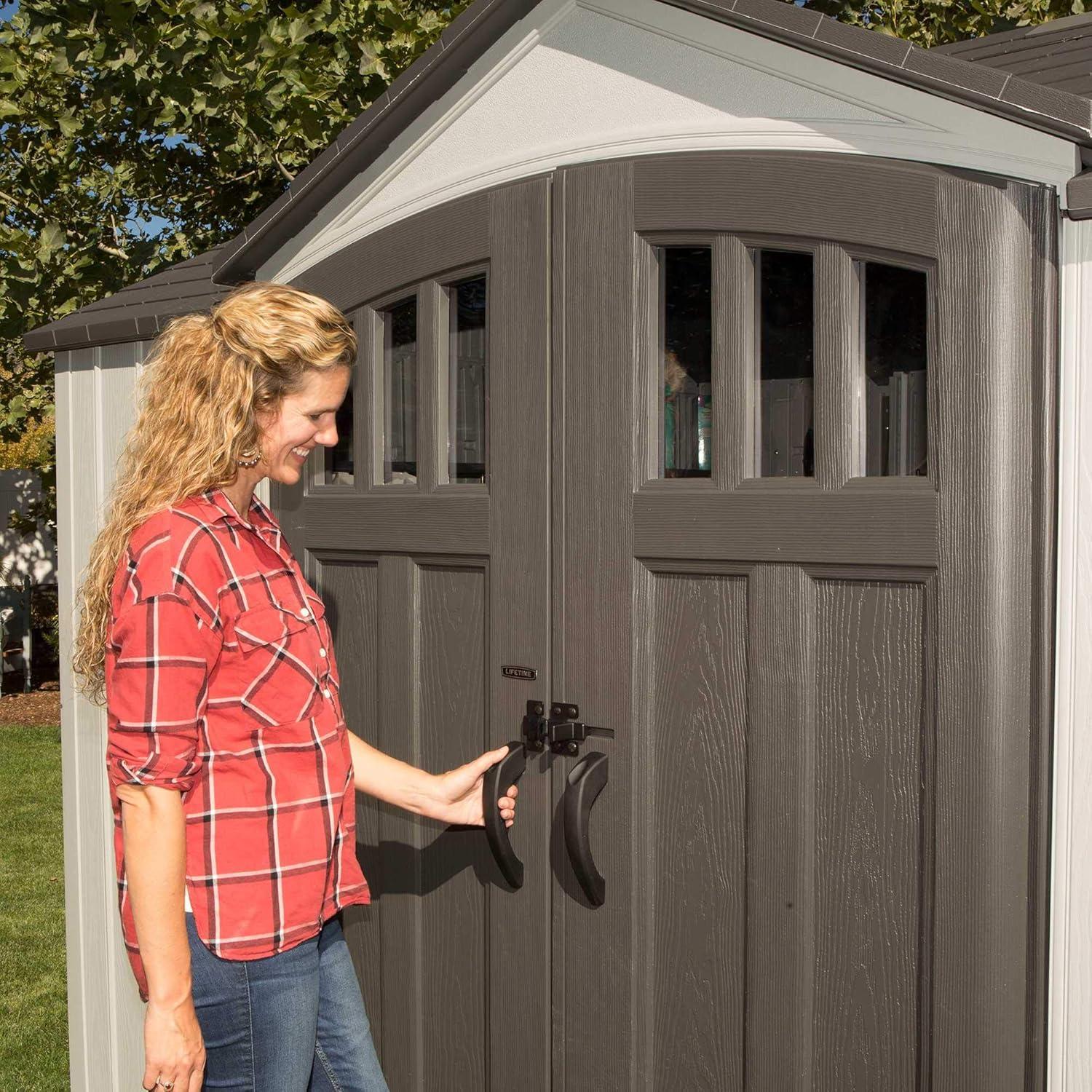 Lifetime Polyethylene Storage Shed, 71.25 sq. ft.,10 ft. x 8 ft. x 8 ft., Gray (60243)