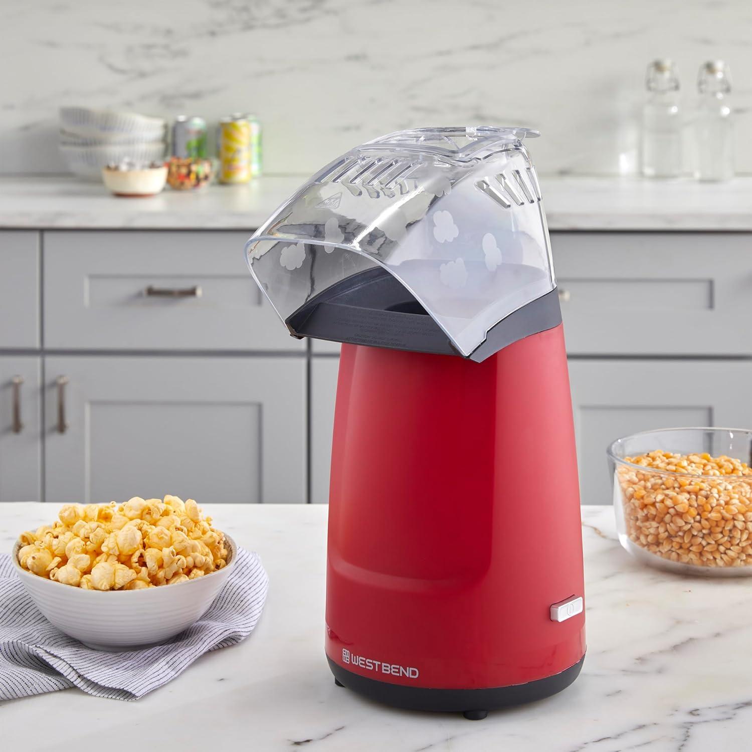 West Bend Air Crazy 4 Qt. Hot Air Popcorn Machine, in Red