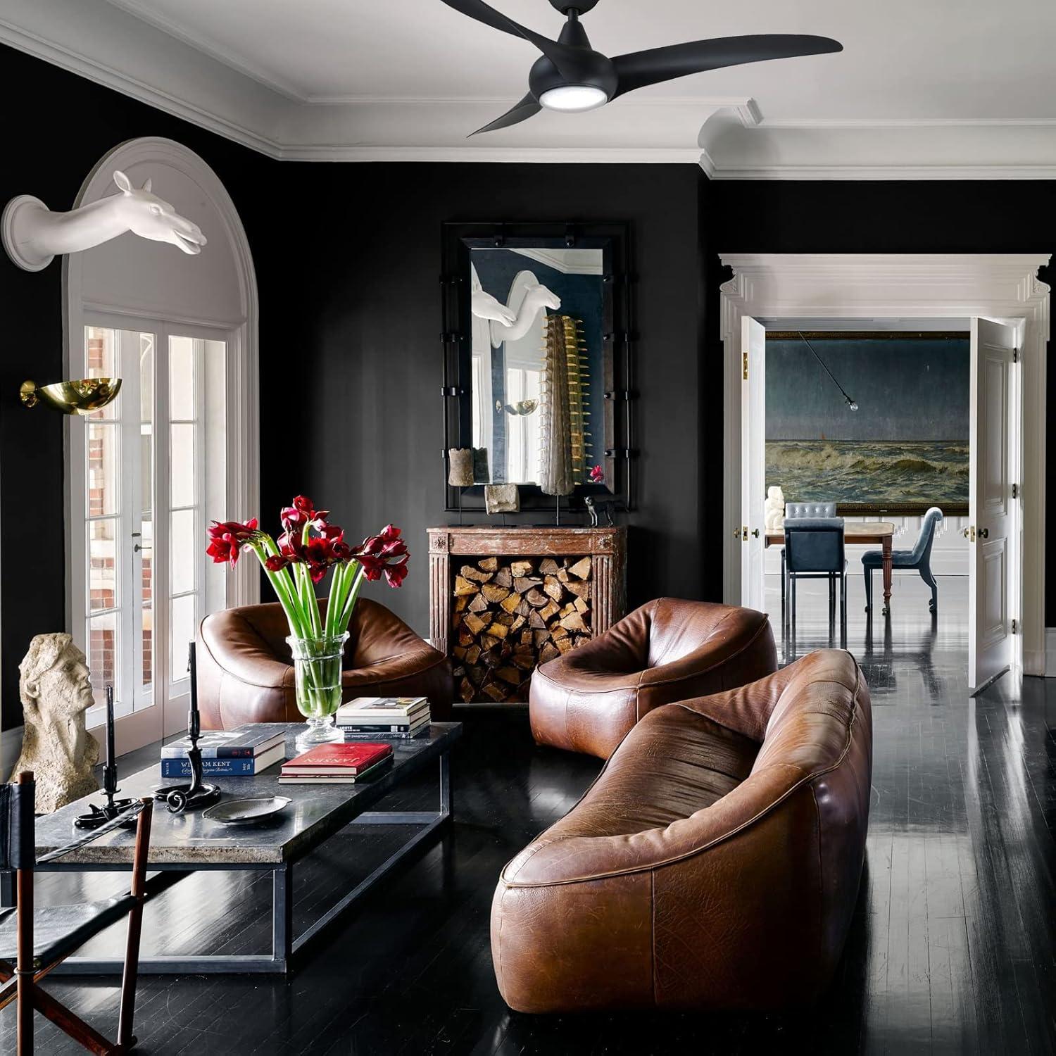 52" Wave 3 - Blade LED Propeller Ceiling Fan with Remote Control and Light Kit Included