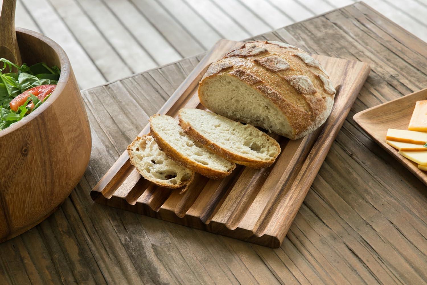 Ironwood Gourmet Sweep Off Bread Board, Acacia Wood