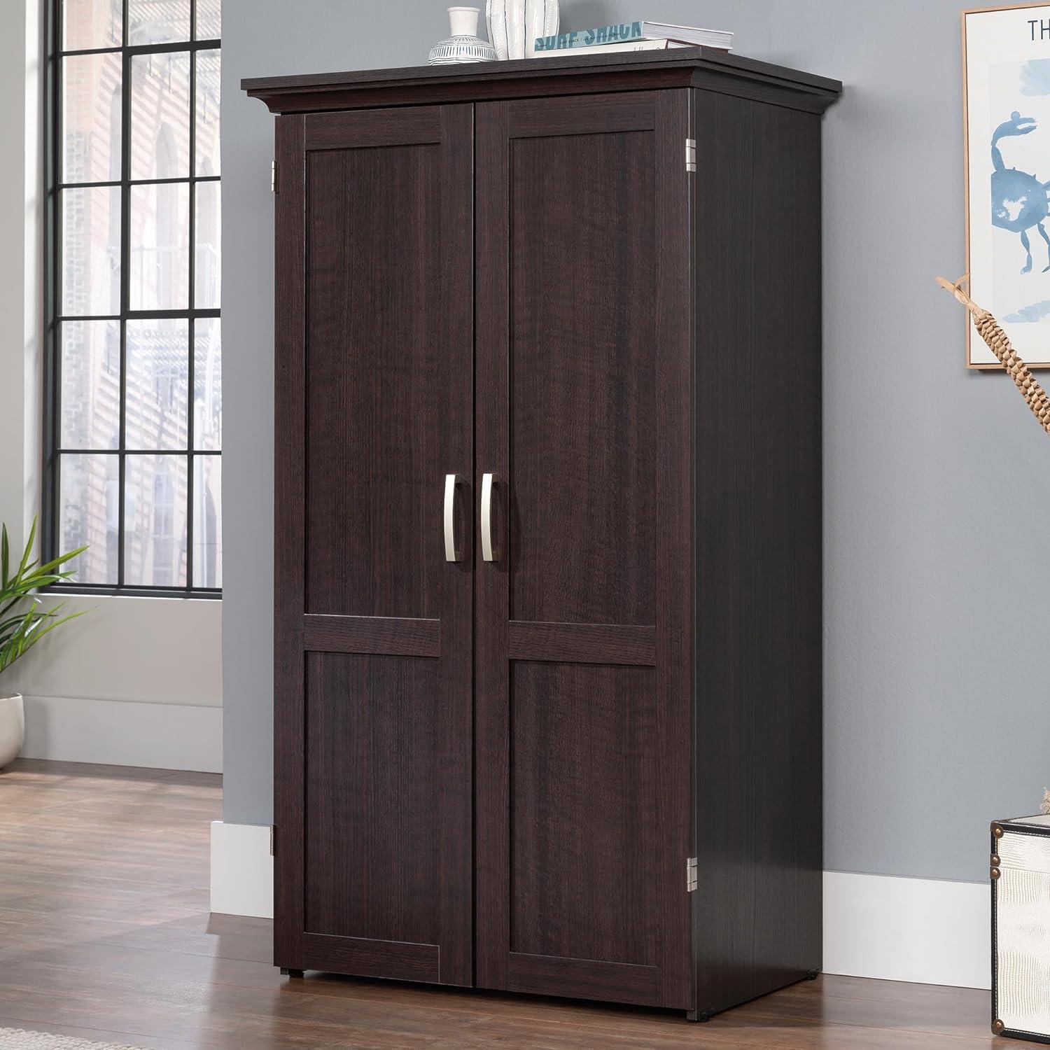 Dakota Oak and Soft White Craft and Sewing Armoire