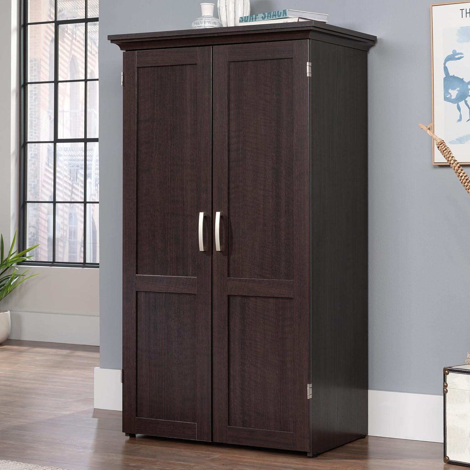 Dakota Oak and Soft White Craft and Sewing Armoire