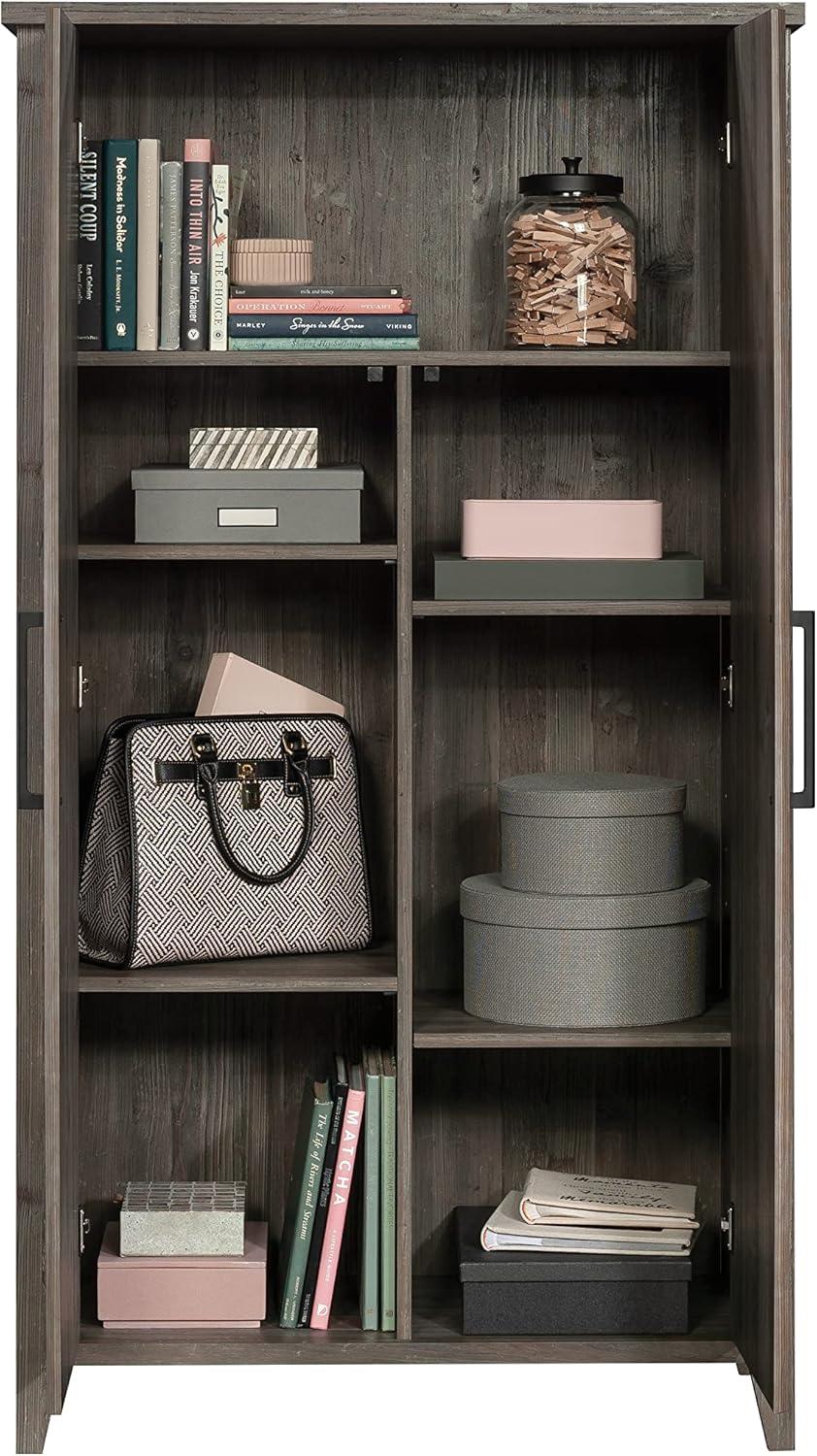 Pebble Pine Freestanding Storage Cabinet with Adjustable Shelving