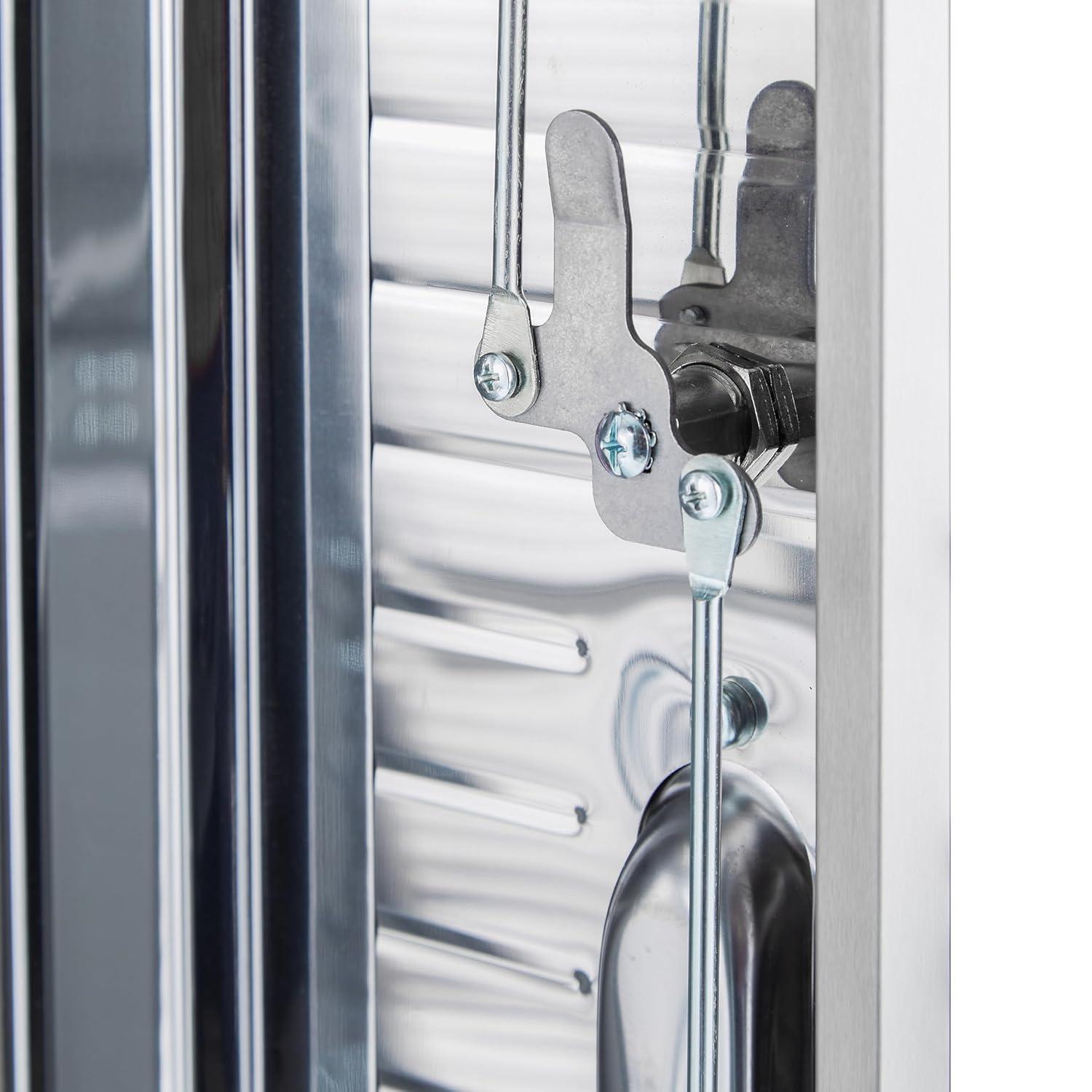 Seville Classics UltraHD Steel 2-Door Lockable Garage Storage Cabinet, 36 x 24 x 72, Granite Gray