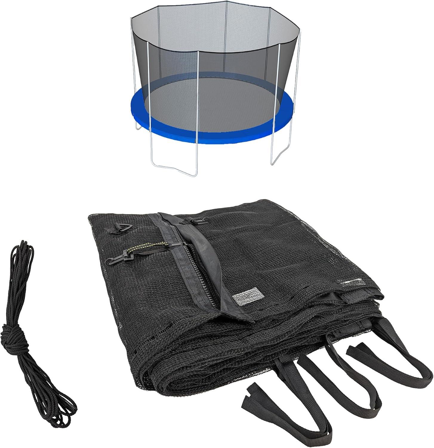 TrampolinePro 14’ Round Trampoline Safety Net with Straps For 8 Straight Pole Enclosure System "NET ONLY" Model # 511418