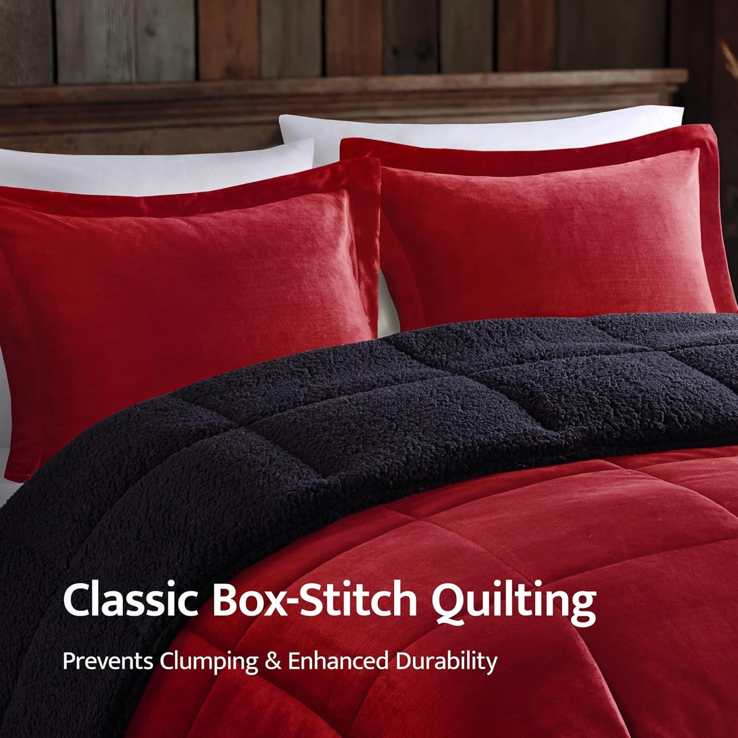 Woolrich Alton Plush to Sherpa Down Alternative Comforter Set