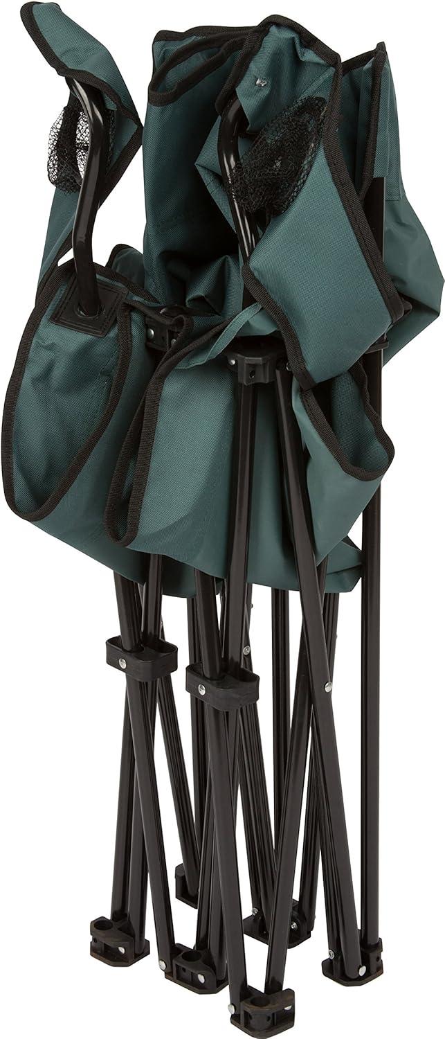 Trademark Innovations Loveseat Style Double Camp Chair, 40" L x 22" W x 31.5" H, Dark Green