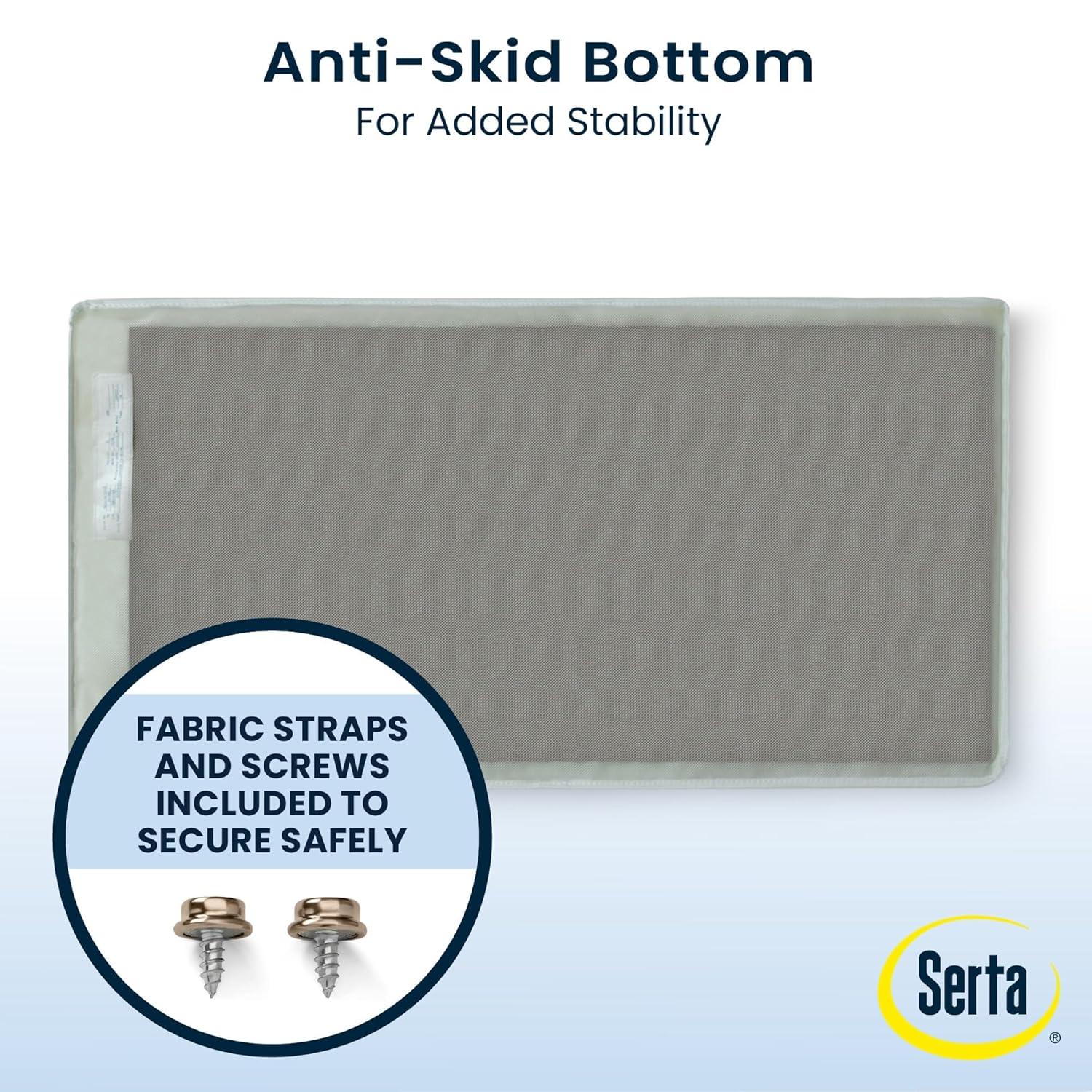 Serta Foam Contoured Changing Pad with Waterproof Cover - White