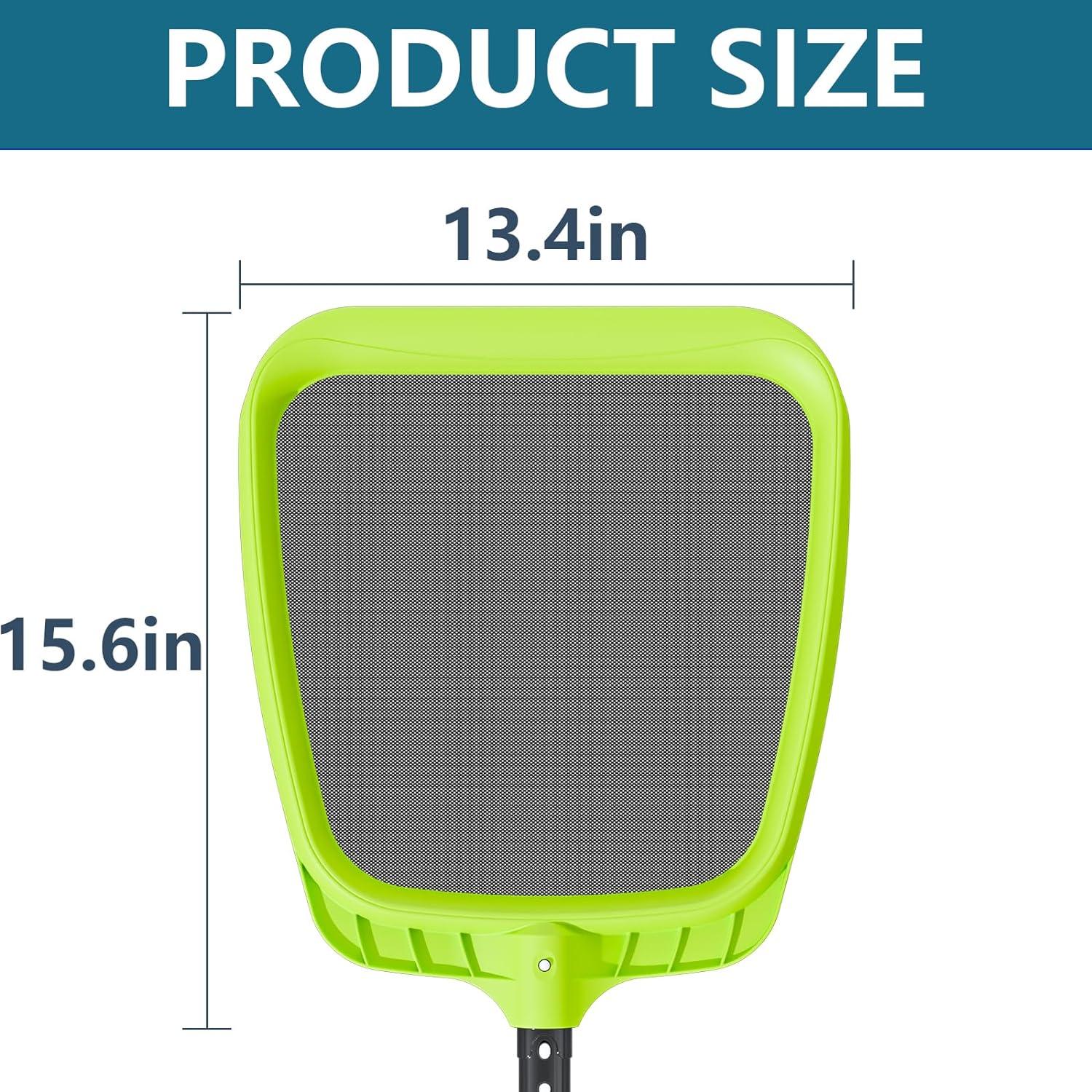 Sepetrel Pool Skimmer - Reinforced Frame & Large Opening Nylon Leaf Rake Net,for Spa Pond Swimming Pool, Pool Cleaning Supplies and Accessories, (Pole Not Included)