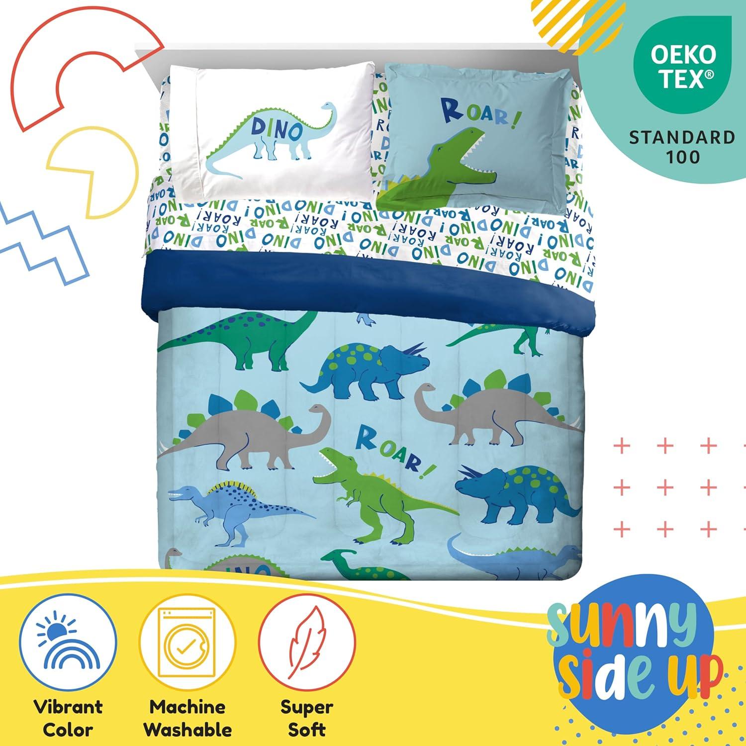 Sunny Side Up Dino Roar Bed Set