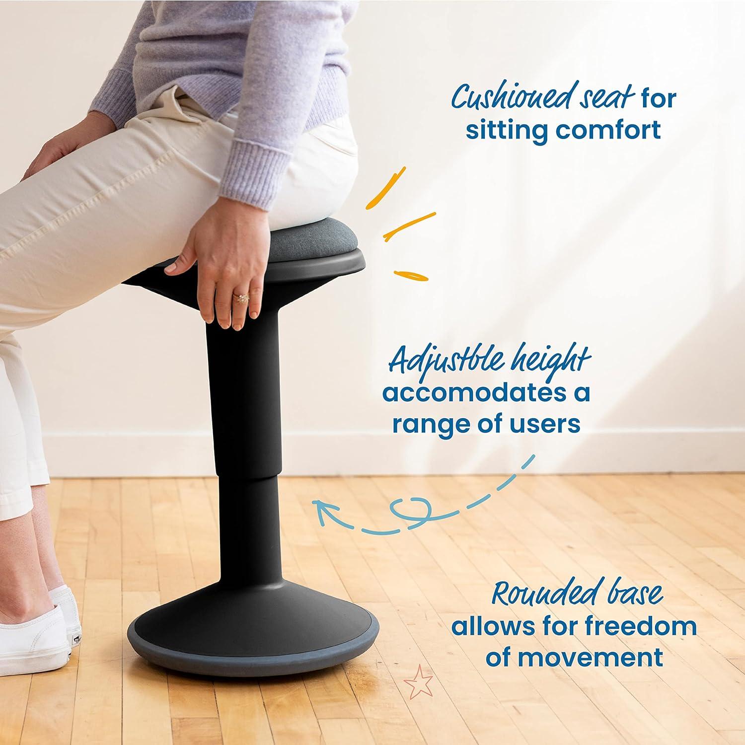 ECR4Kids SitWell Wobble Stool, Adjustable Height, Active Seating