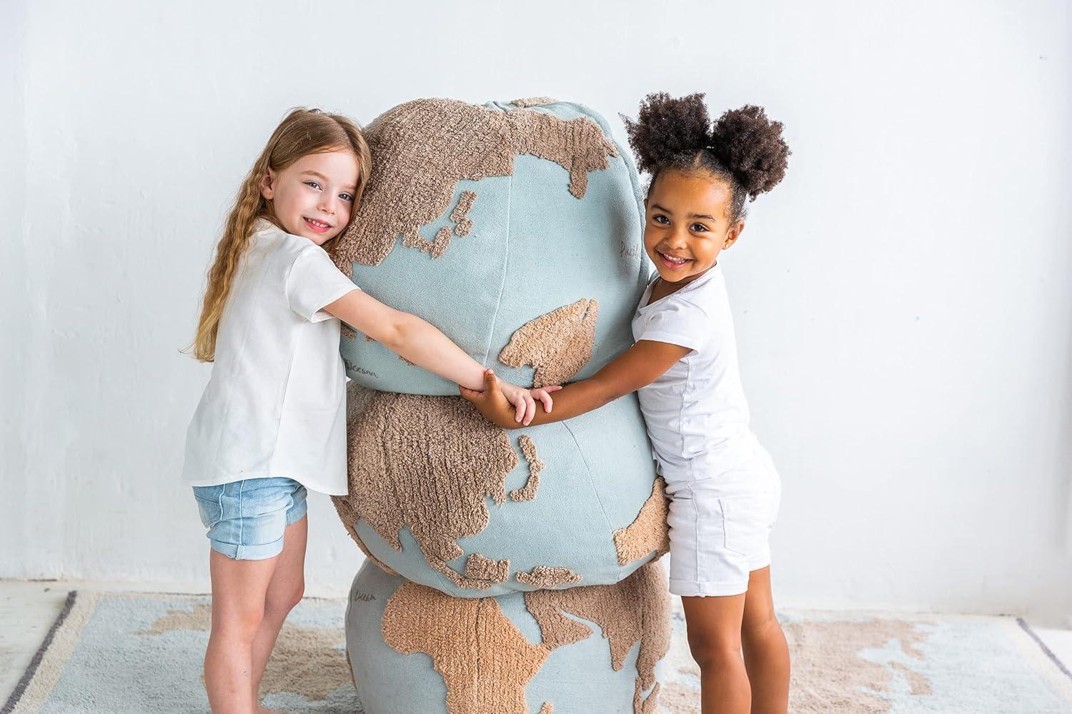 Lorena Canals World Map Pouf