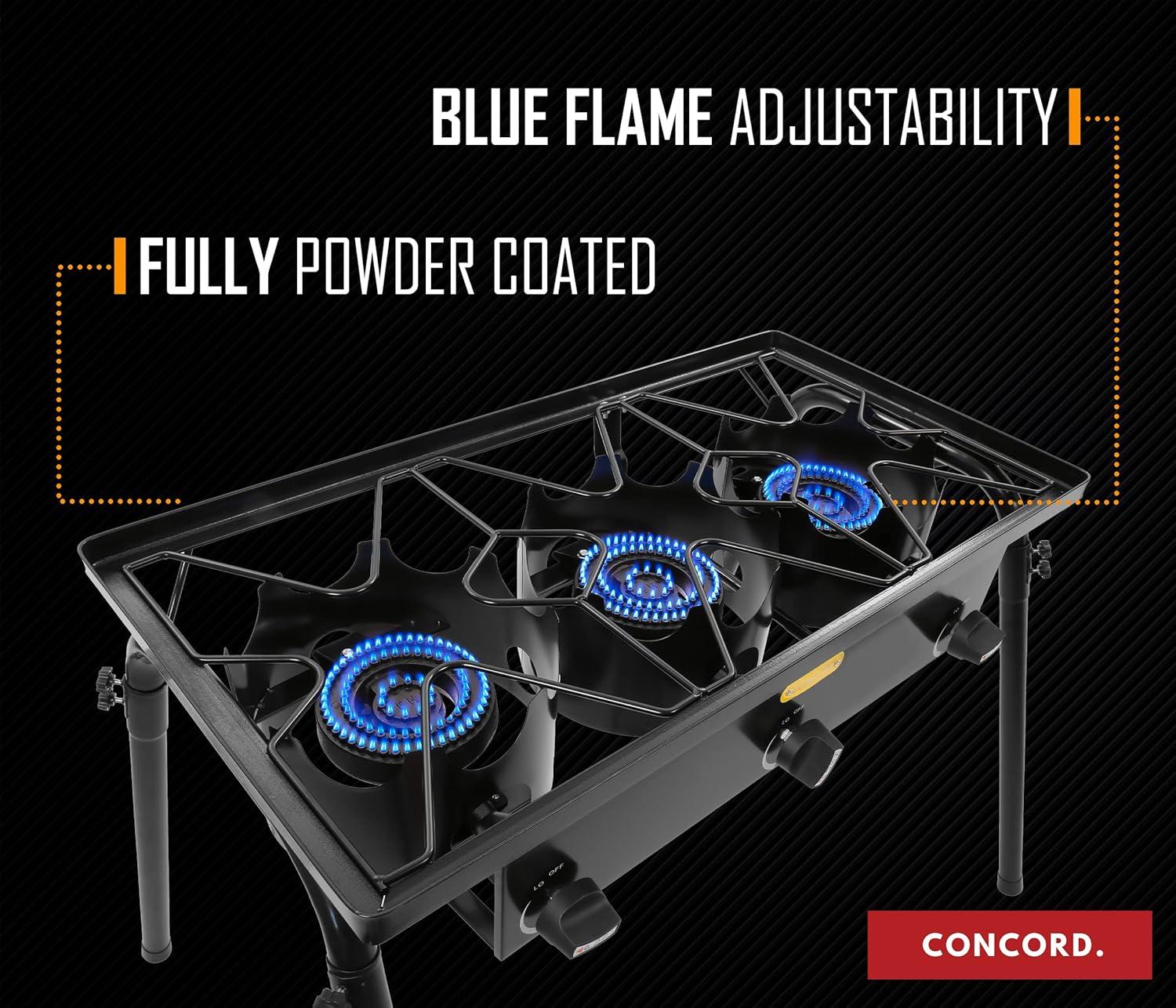 Concord Cookware Triple Burner Outdoor Stand Stove Cooker