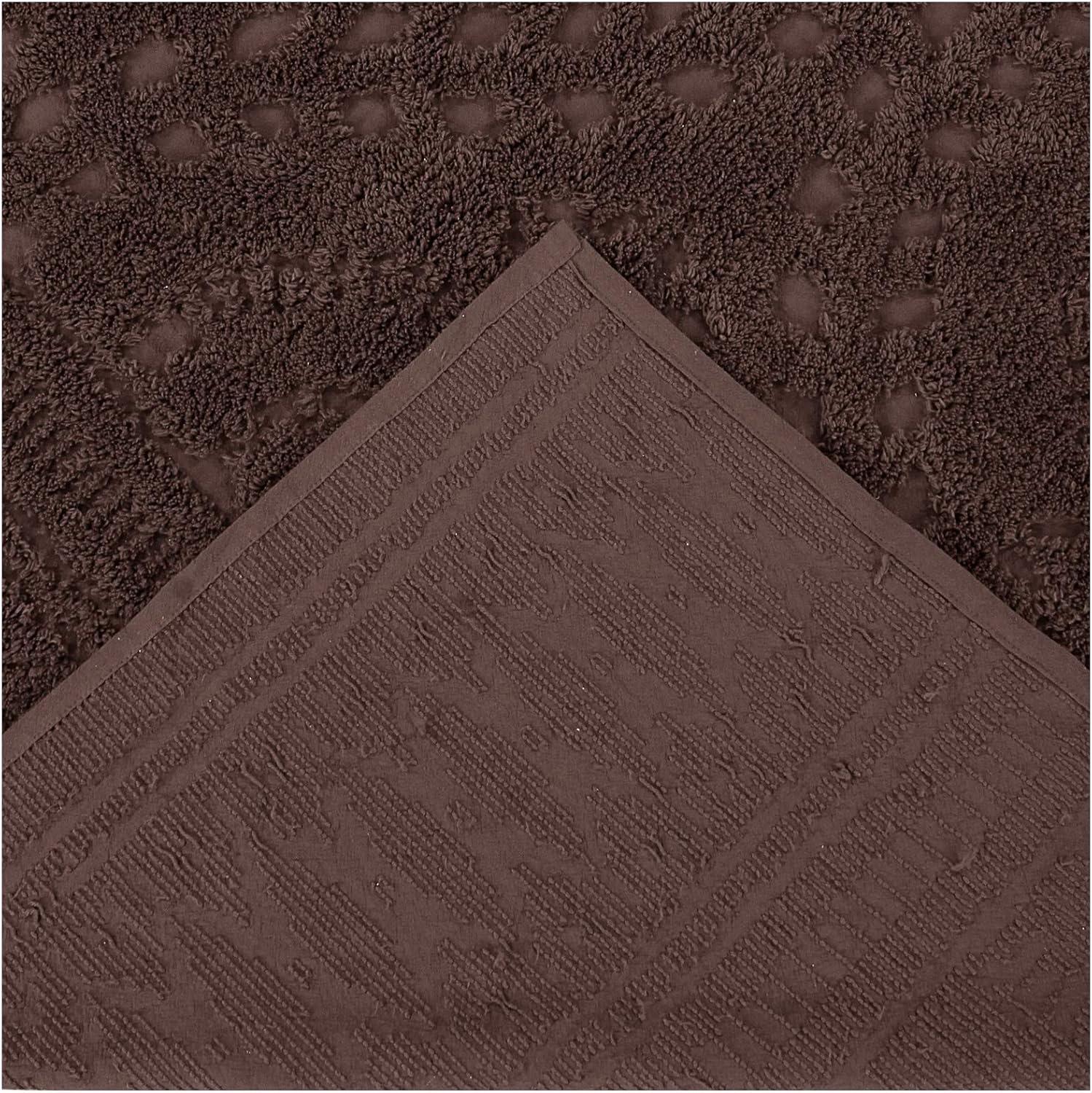 Better Trends 96" x 110" Bedspread For Full/Double Size Bed 100% Cotton Soft & Breathable Bedding Luxurious Medallion Design, Machine Washable (Chocolate) Rio Collection