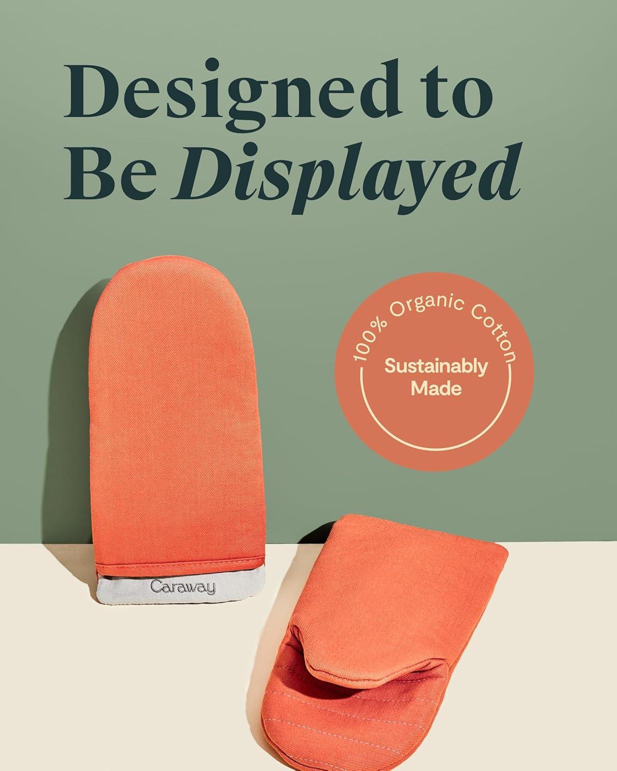 Caraway Organic Cotton Perracotta Oven Mitt, Set of 2