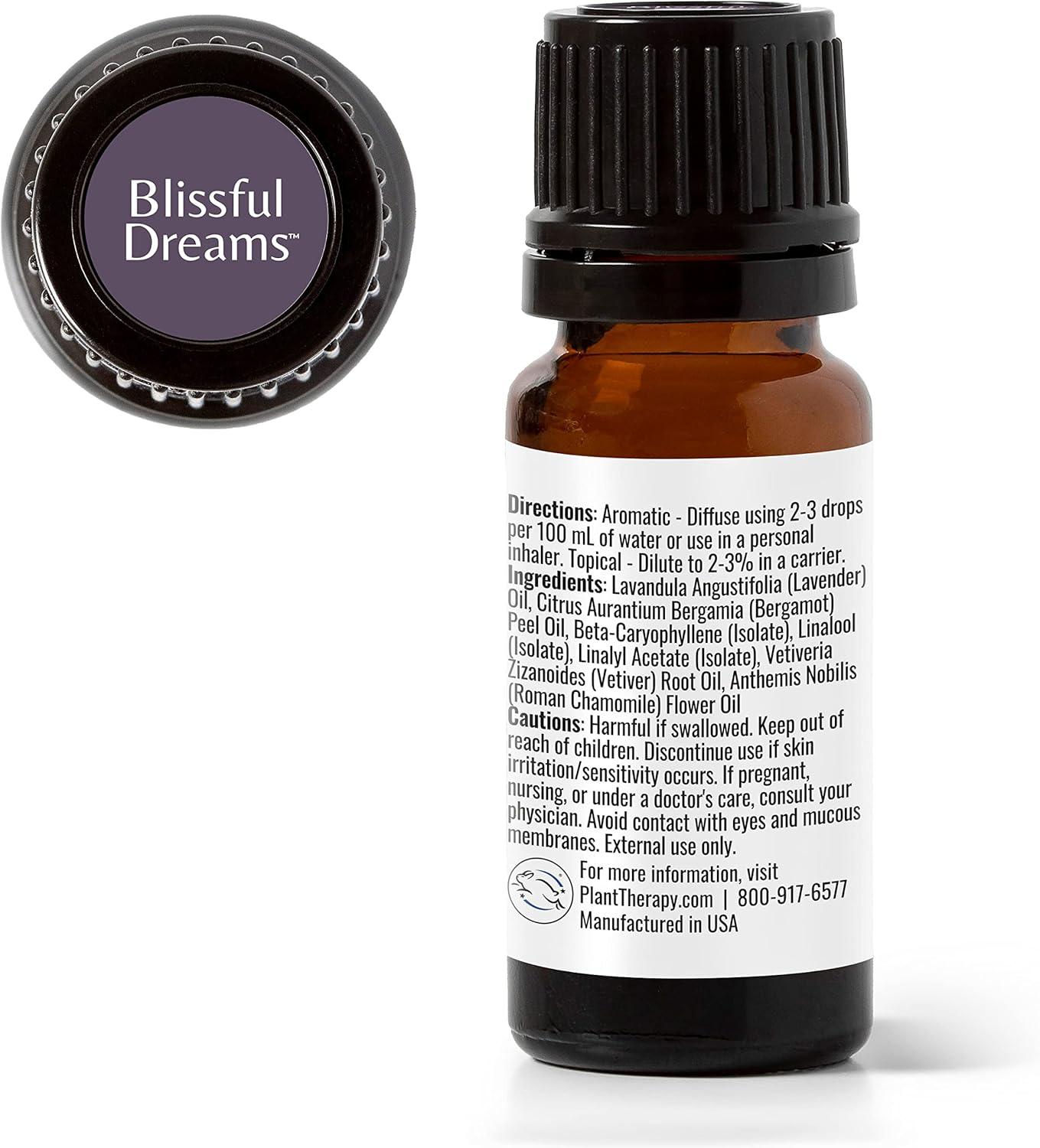 Plant Therapy Blissful Dreams Essential Oil Blend 10 mL (1/3 oz) 100% Pure, Undiluted, Natural Aromatherapy