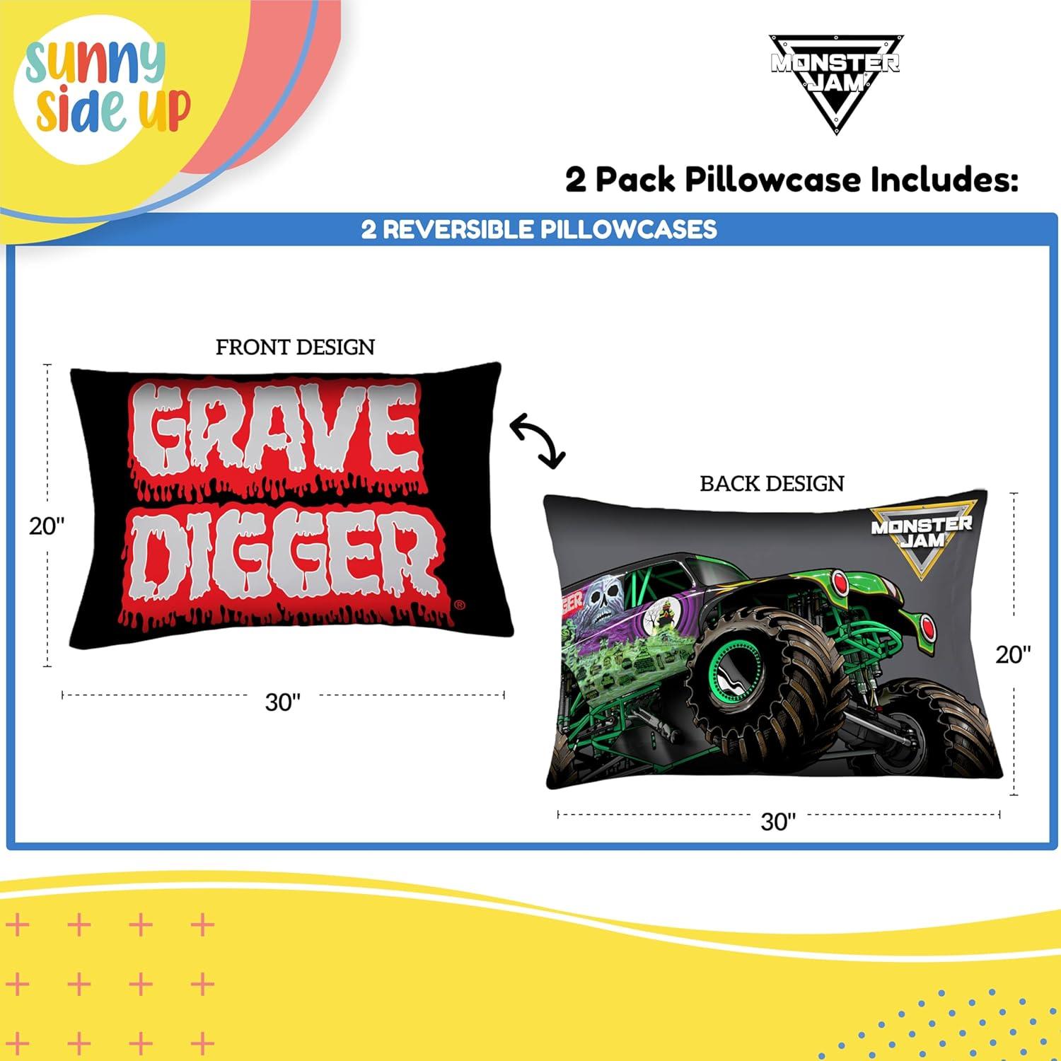 Sunny Side Up Minecraft Mobs & Animals 2 Pack Reversible Pillowcases - Double Sided Pillow Covers, Kids Super Soft Creeper Bedding