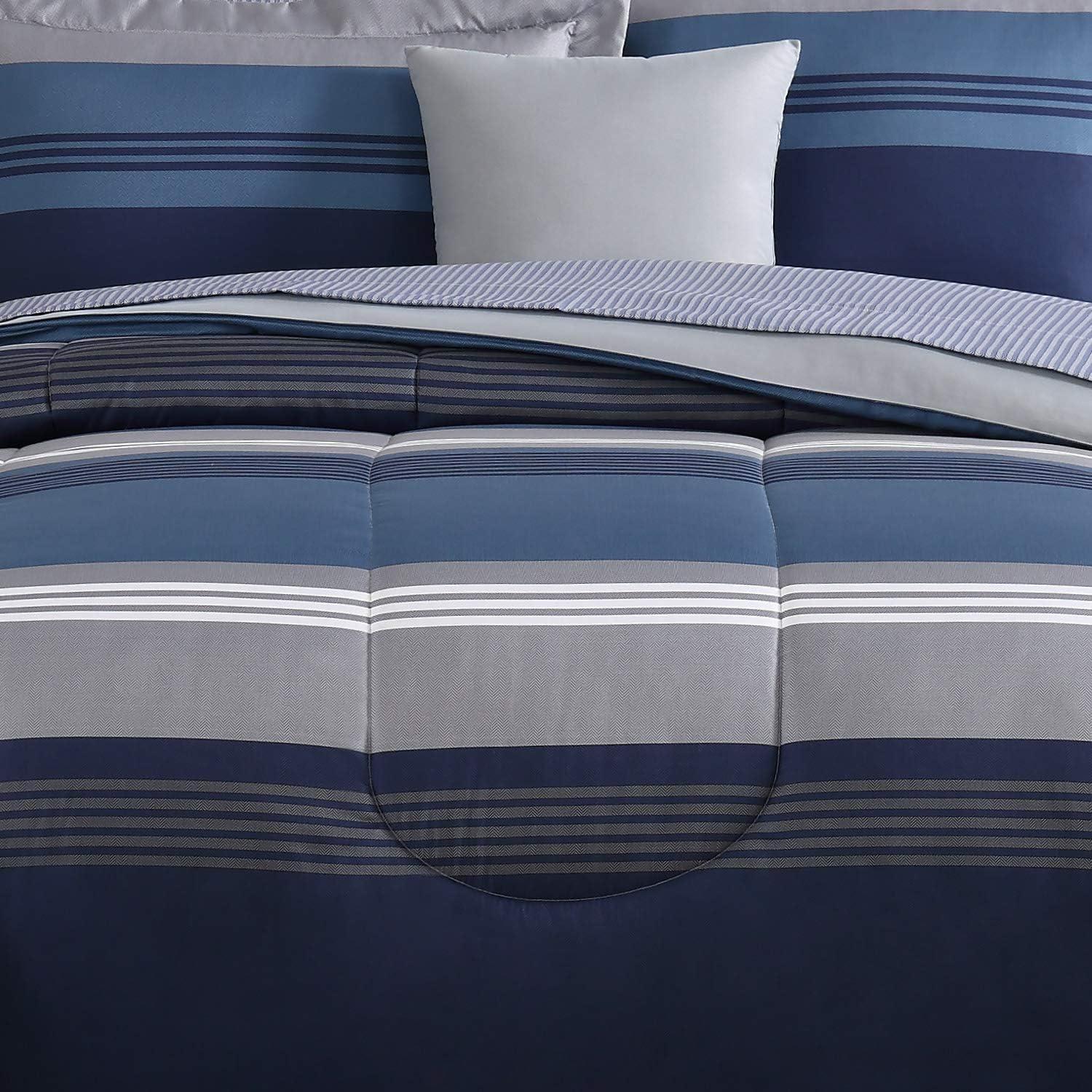 Style 212 Carlyle Polyester Channel Striped Comforter Set