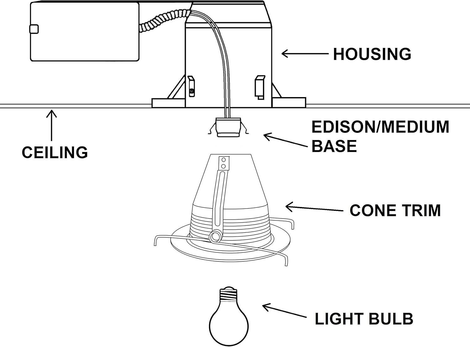 6'' Cone Recessed Trim