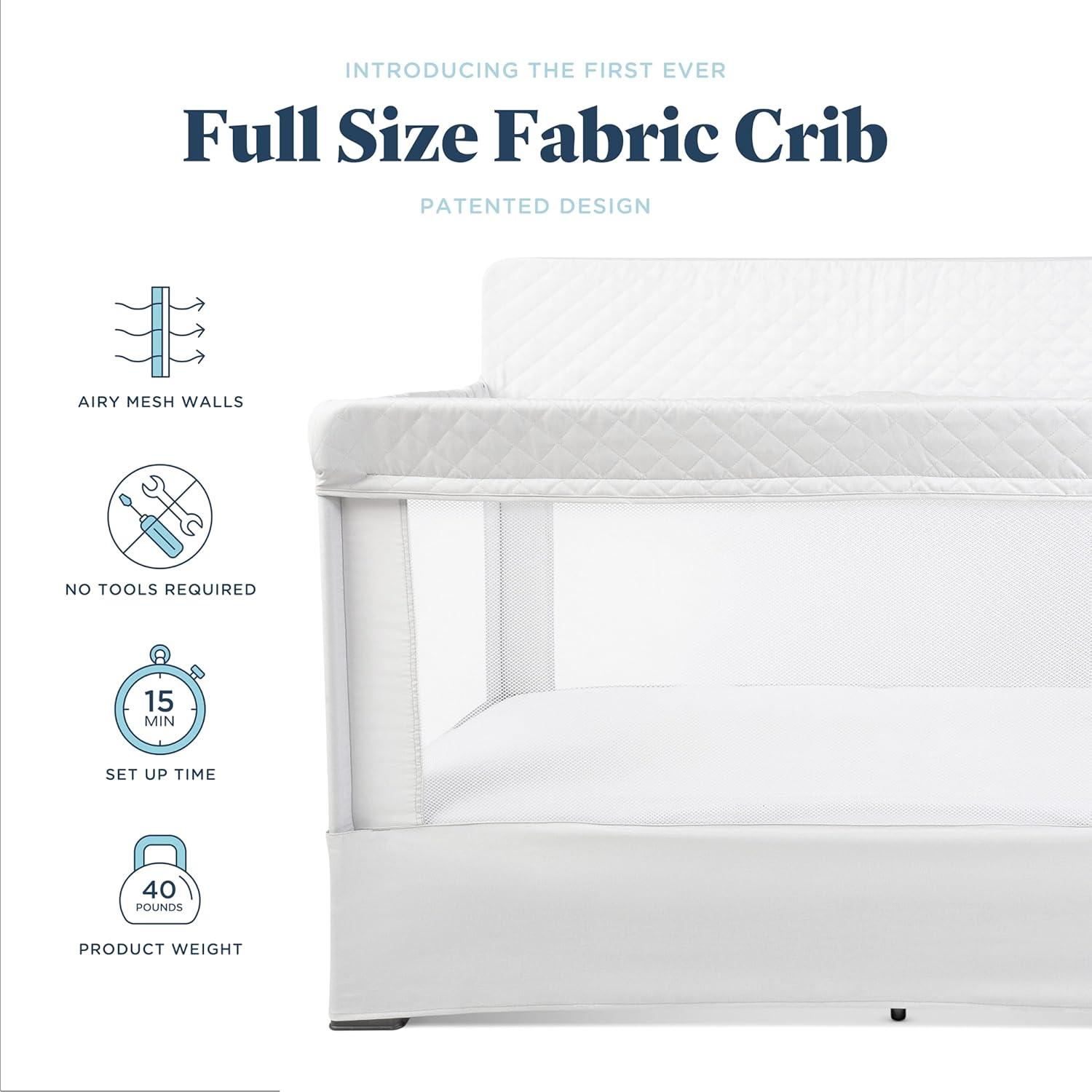 Baby Delight Lunaire Crib - Charcoal Tweed