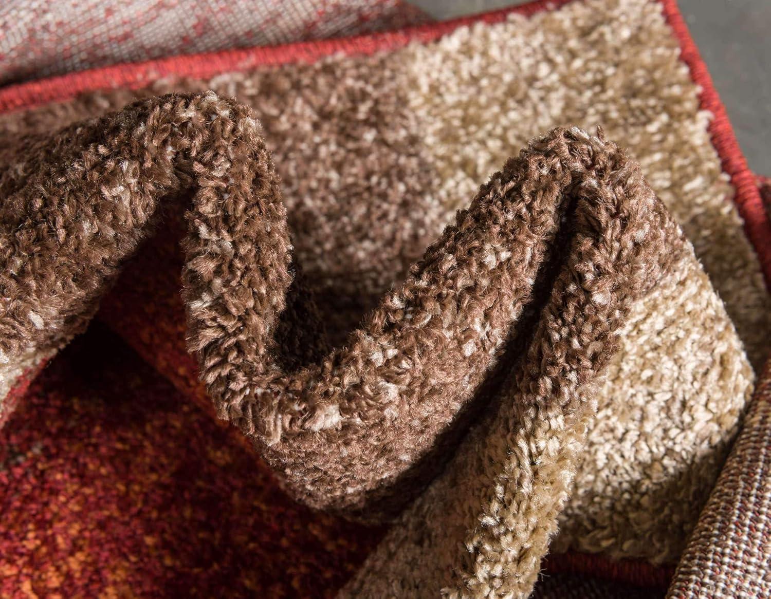 Unique Loom Autumn Collection Area Rug - Plantation (5' 3" x 8' Rectangle Multi/Beige)