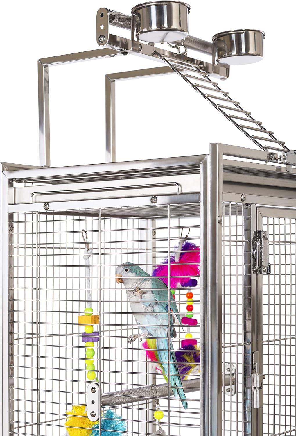 Prevue Pet Products Small Stainless Steel Play Top Bird Cage 3451