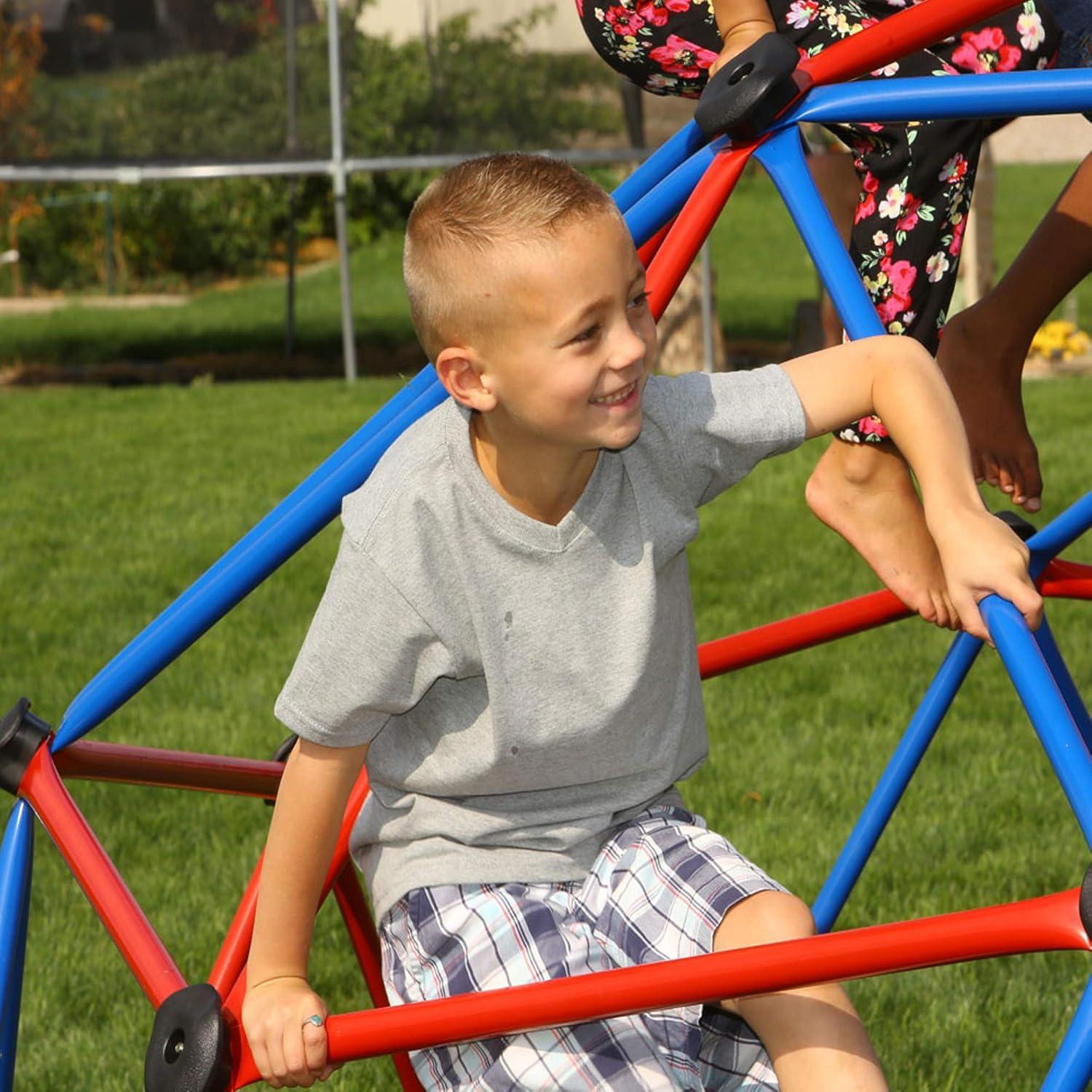 Lifetime Kid's Outdoor 5 ft. H x 10 ft. W Dome Climber, Red and Blue (101301)