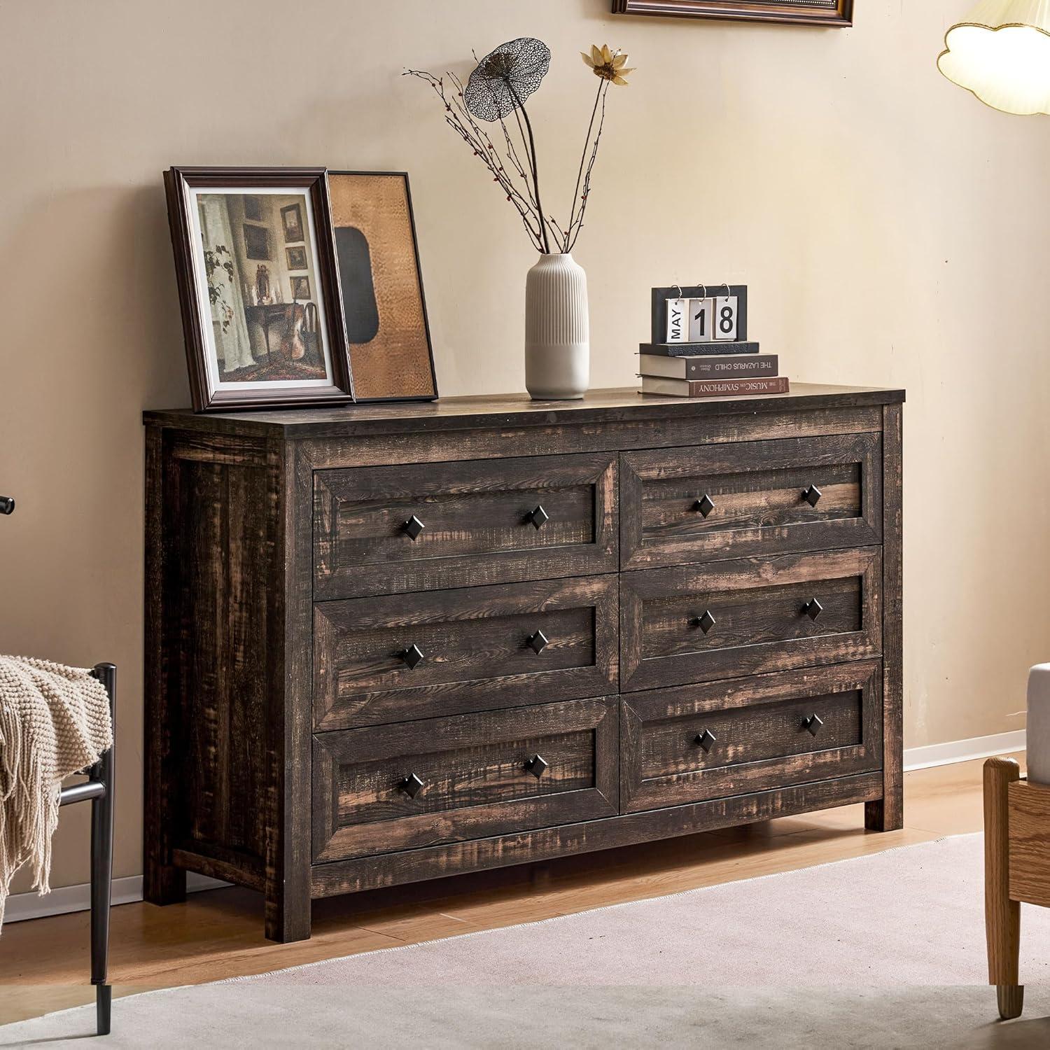 Laurel Foundry Modern Farmhouse® Nieto 54'' W Unfinished 6 - Drawer Dresser