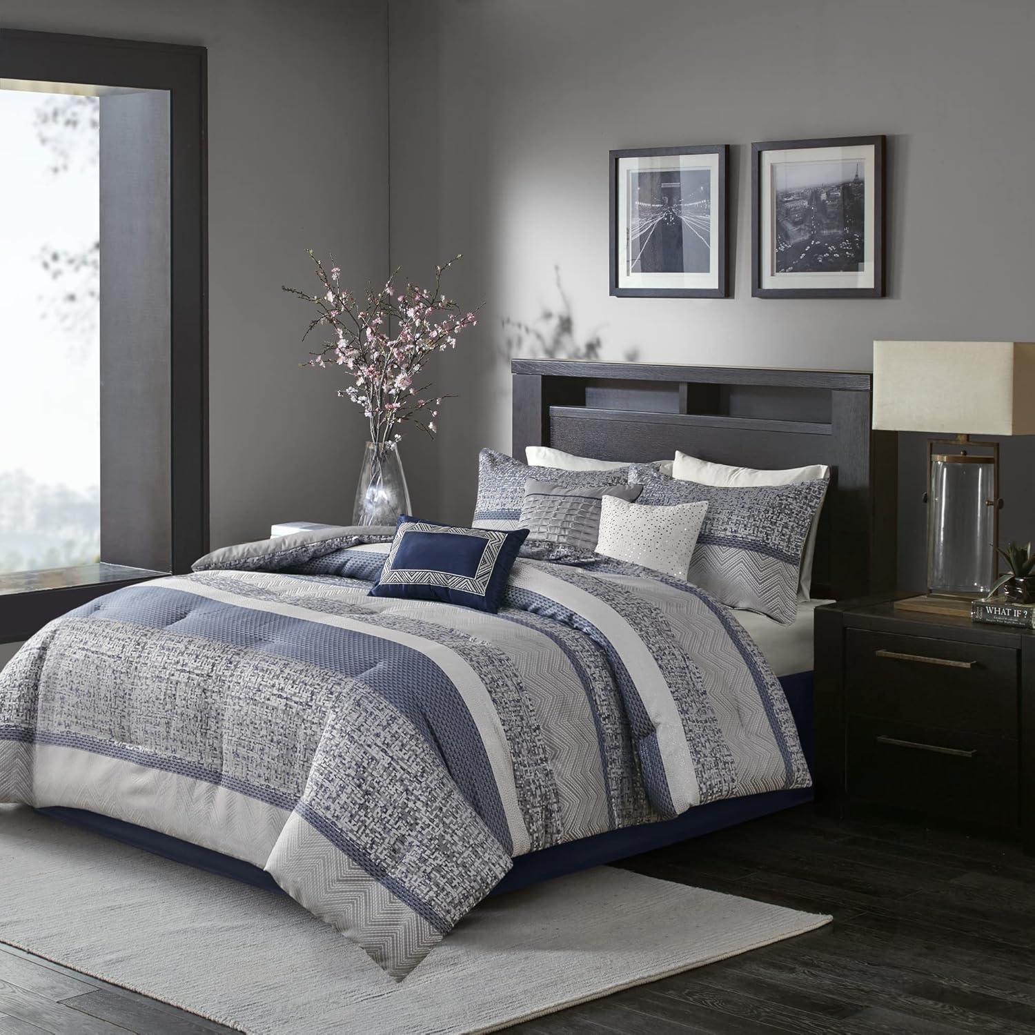 Madison Park Rhapsody 7 Piece Jacquard Comforter Set