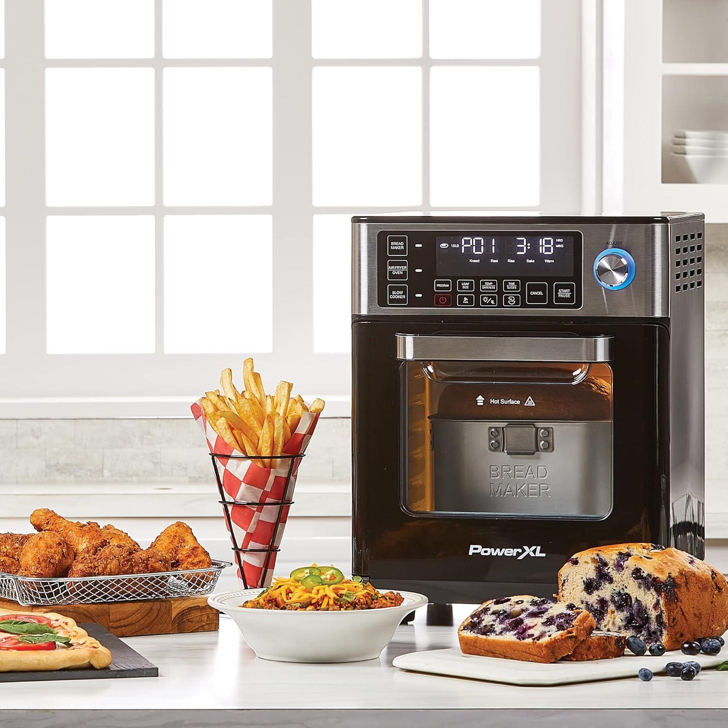 PowerXL 4-in-1 Black Air Fryer Oven with 25 Presets