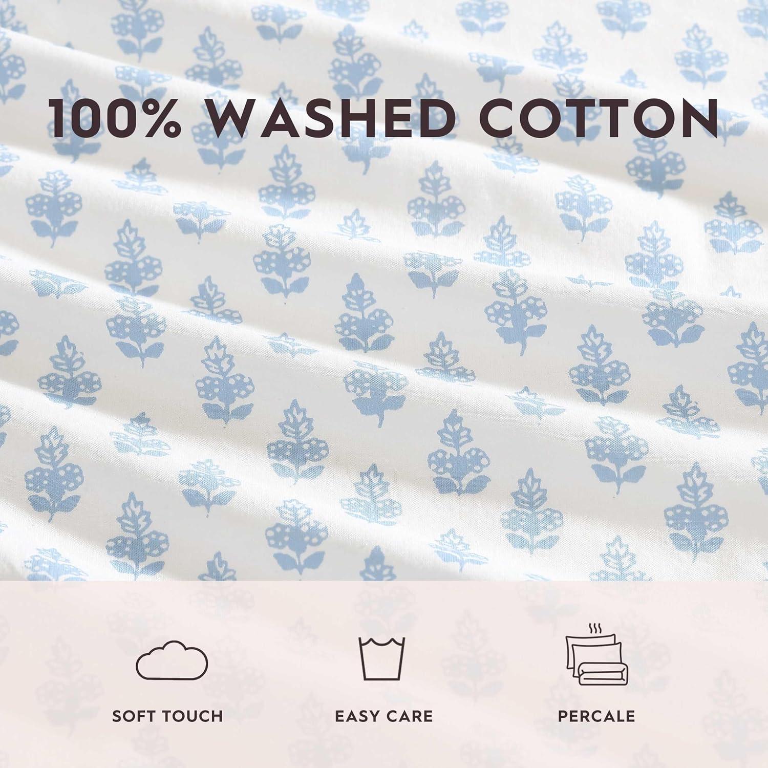 Laura Ashley Printed Cotton Percale Sheet Set