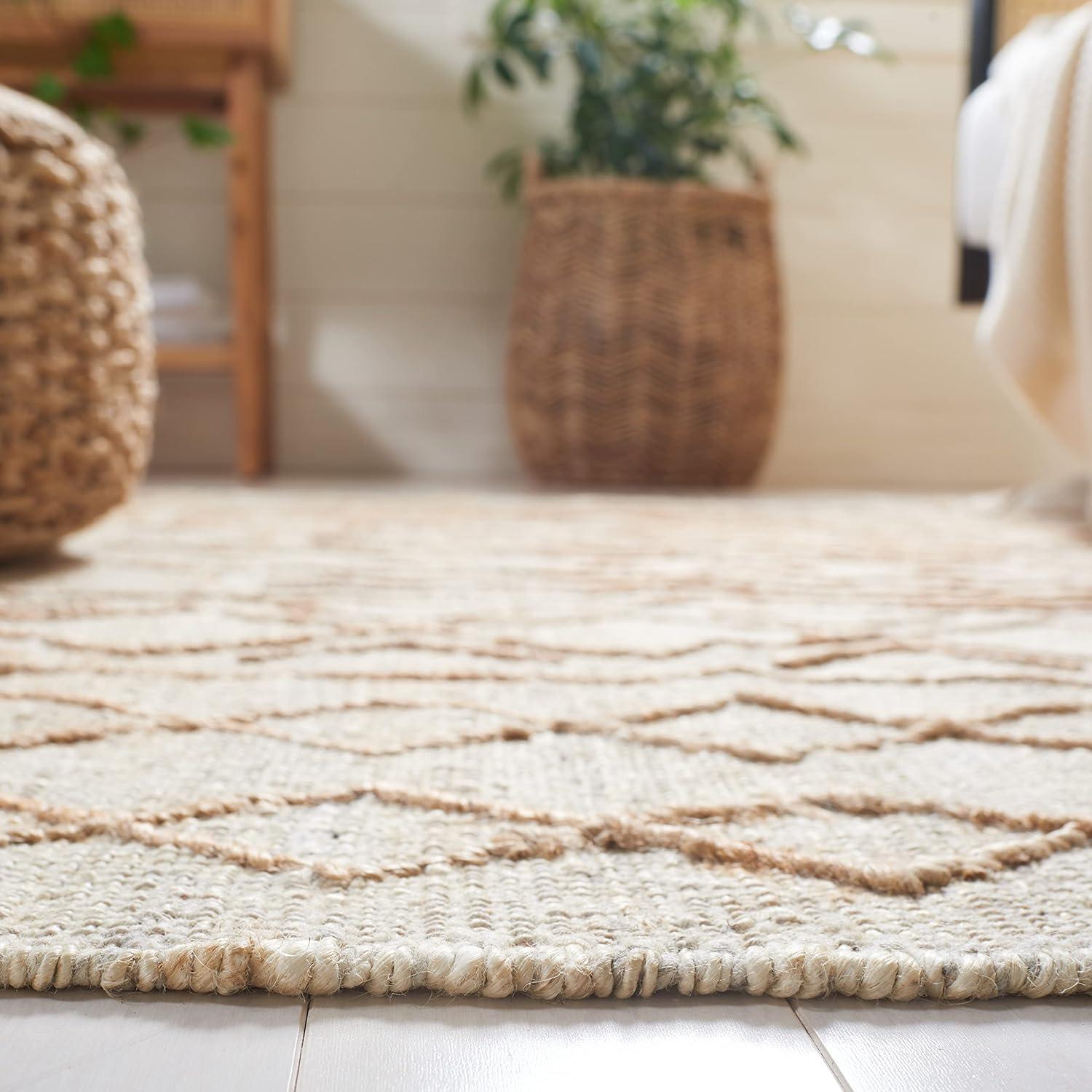 Handmade Cotton Bliss 5' x 8' Natural & Beige Area Rug