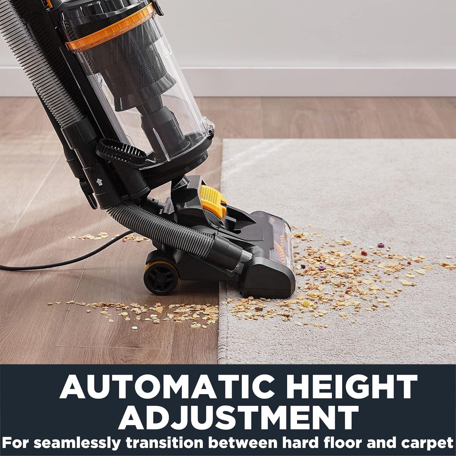 Yellow Bagless Upright Vacuum Cleaner for Pets