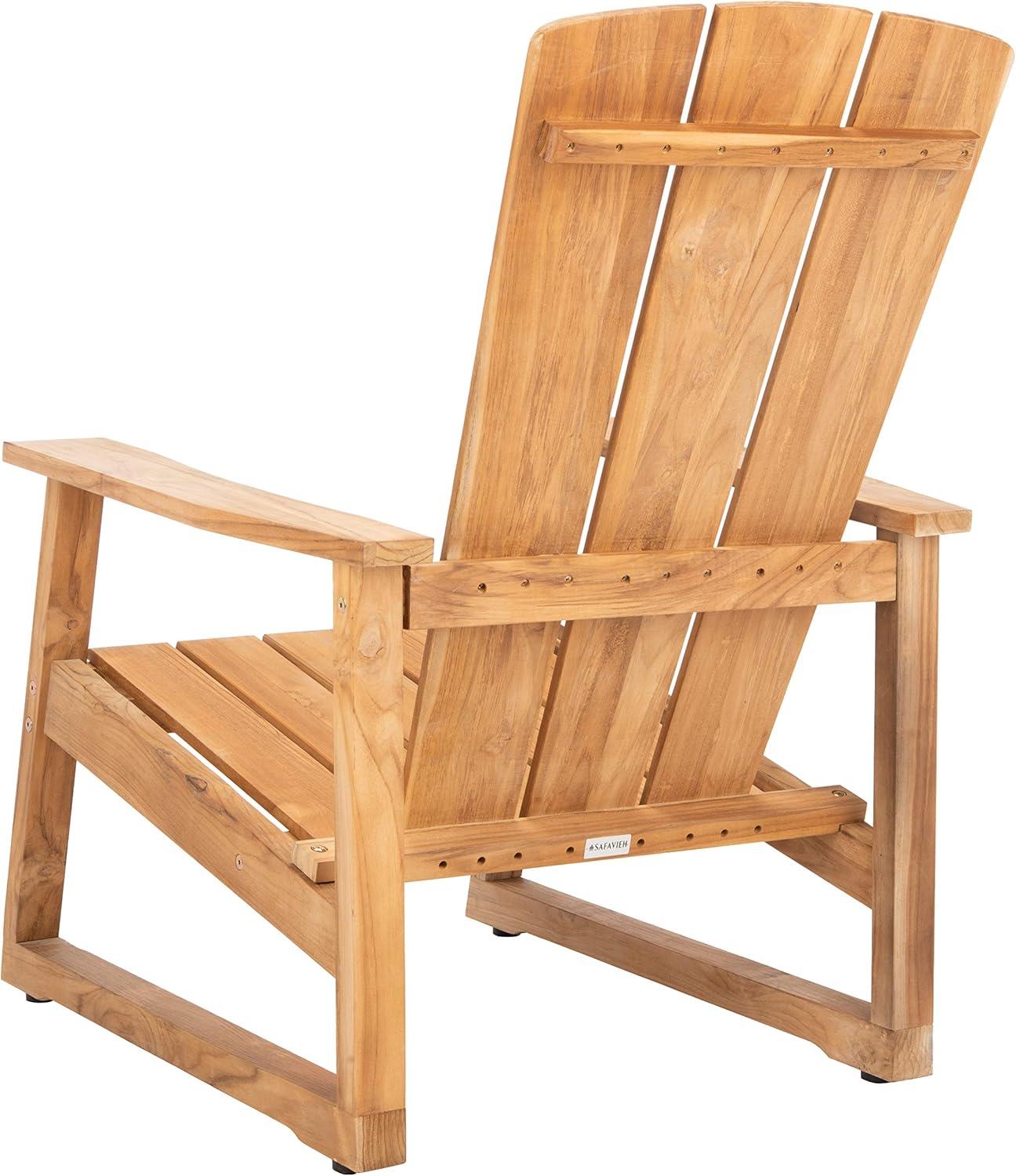 SAFAVIEH Couture San Juan Brazilian Teak Adirondack Chair, Natural