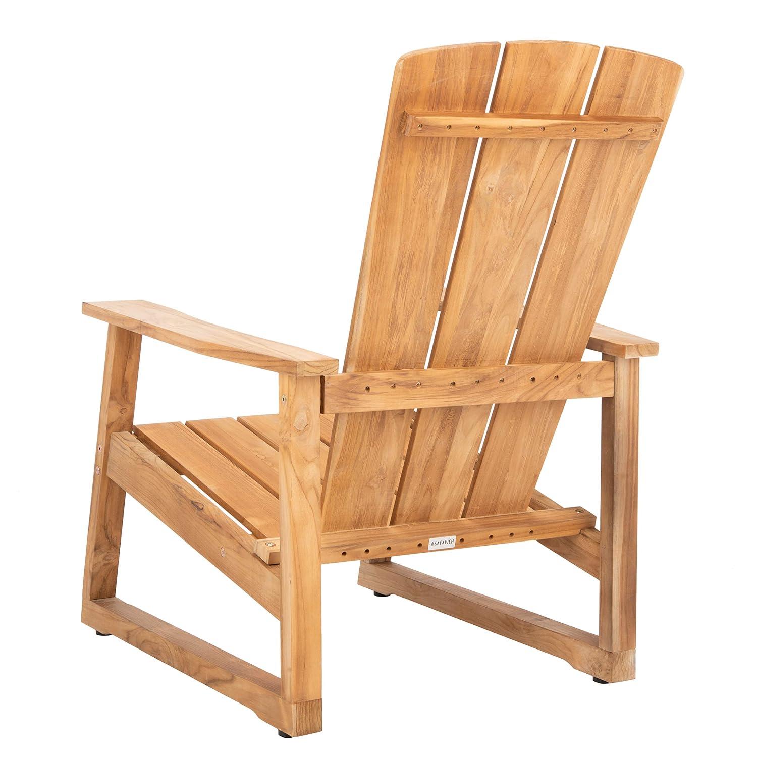 SAFAVIEH Couture San Juan Brazilian Teak Adirondack Chair, Natural