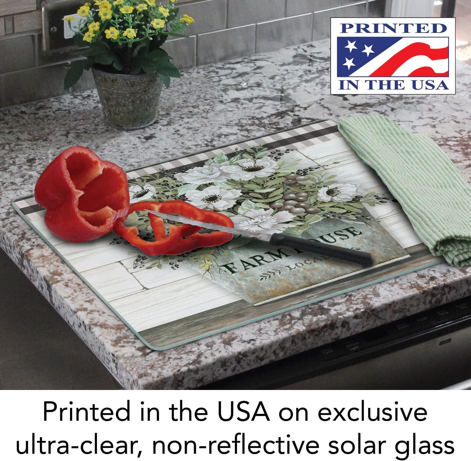 CounterArt CounterArt Vintage Farmhouse Tempered Glass Cutting Board