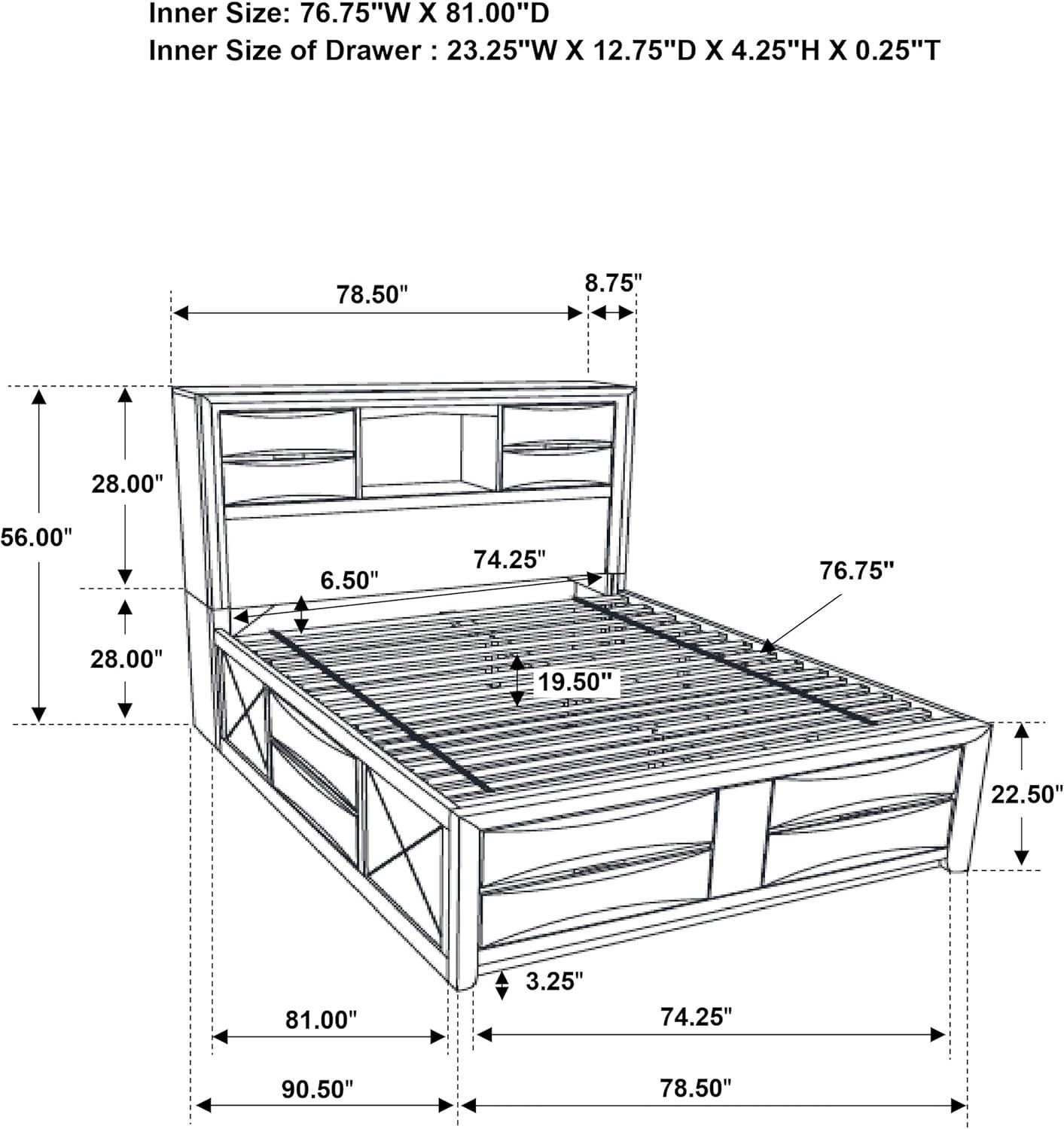 Briana Platform Storage Bed