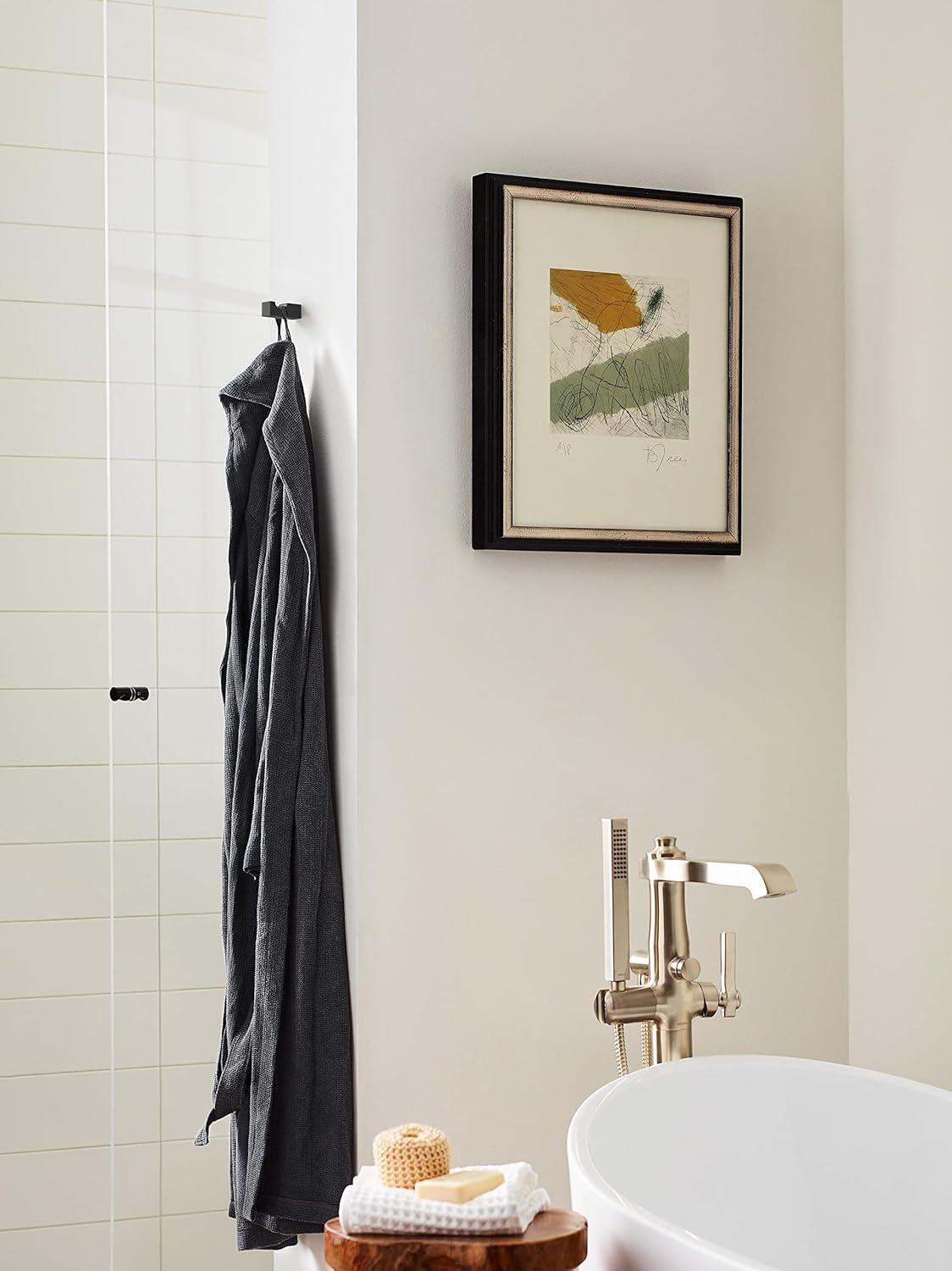 Amerock Monument Matte Black Single Prong Robe Hook