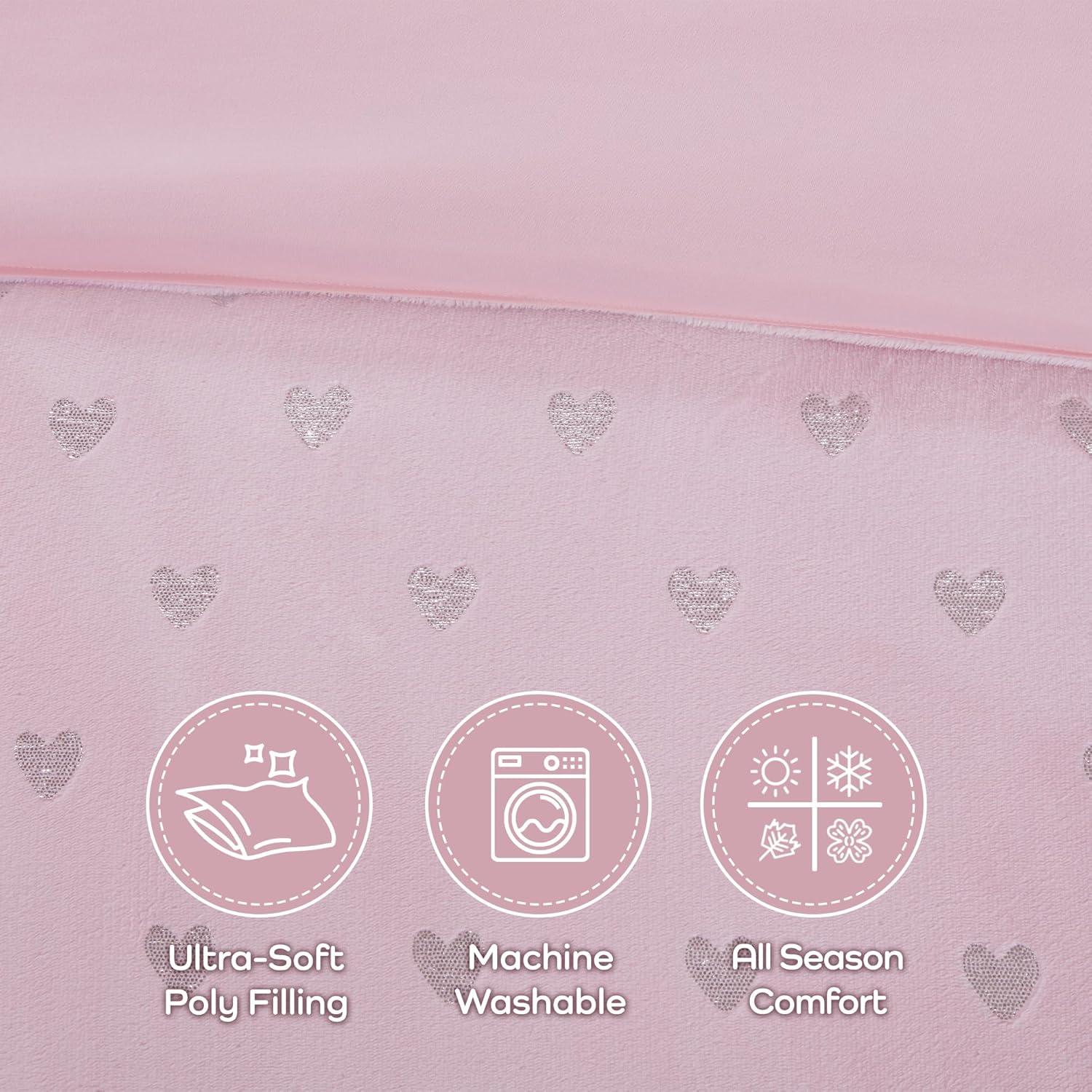 Intelligent Design Rosalie Metallic Printed Plush Comforter Set