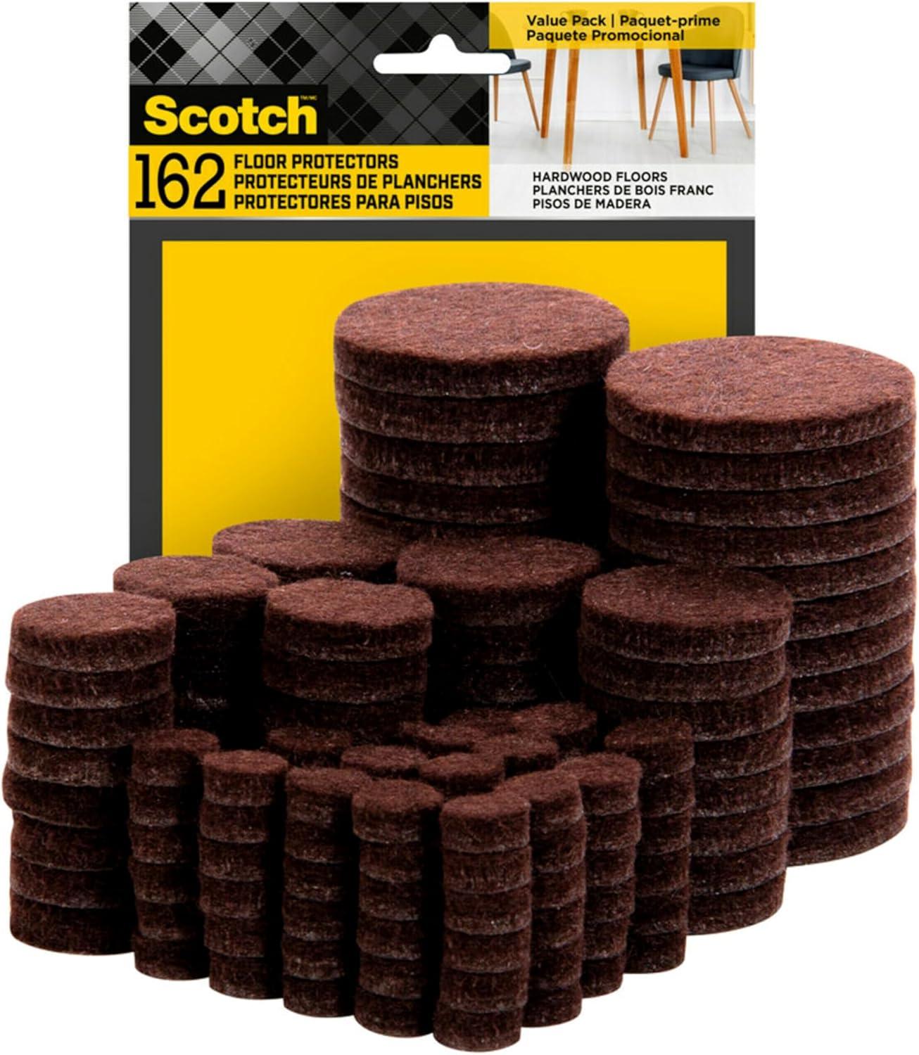 Scotch 162-Pack Brown Felt Furniture Pads