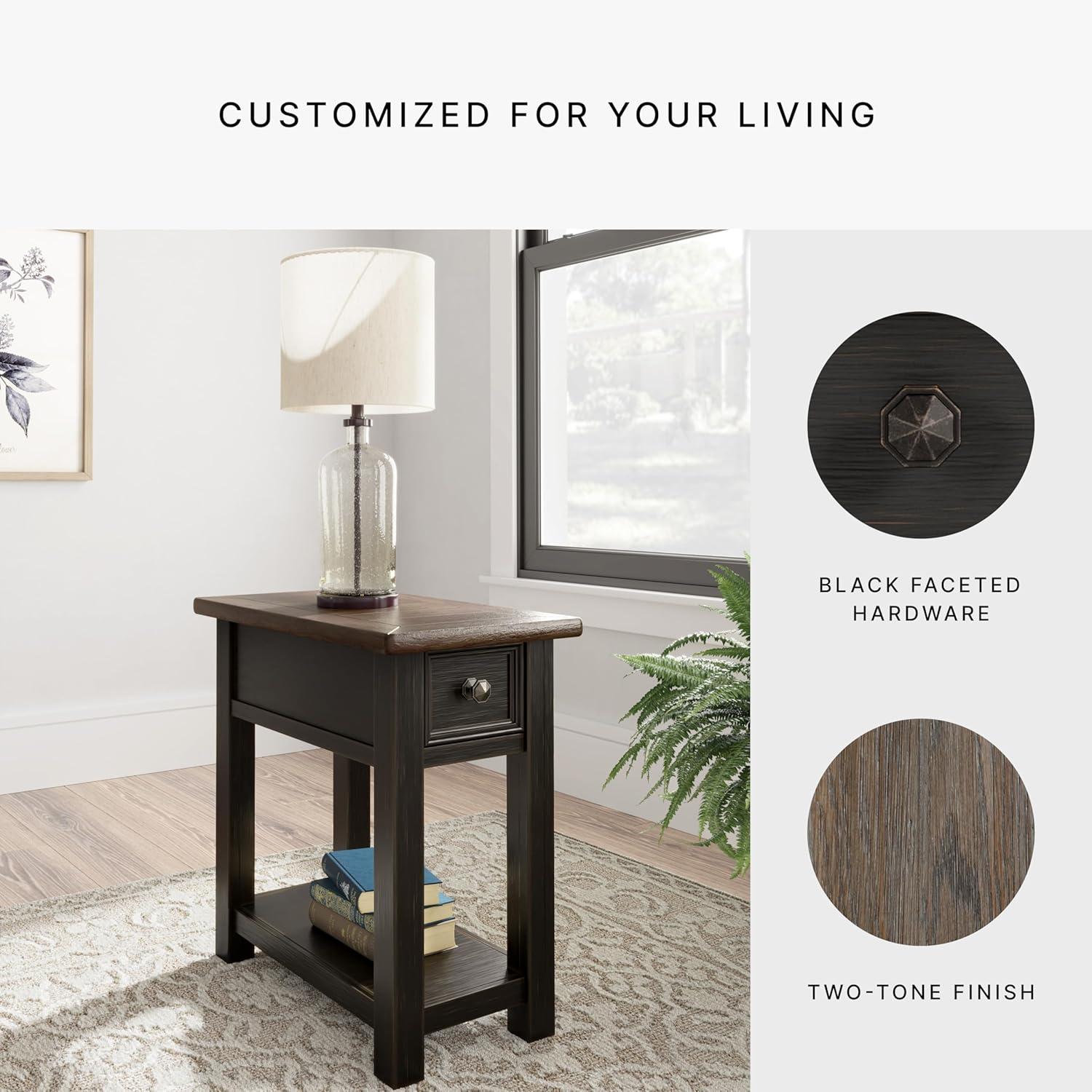 Signature Design by Ashley Casual Tyler Creek Chairside End Table Two-tone